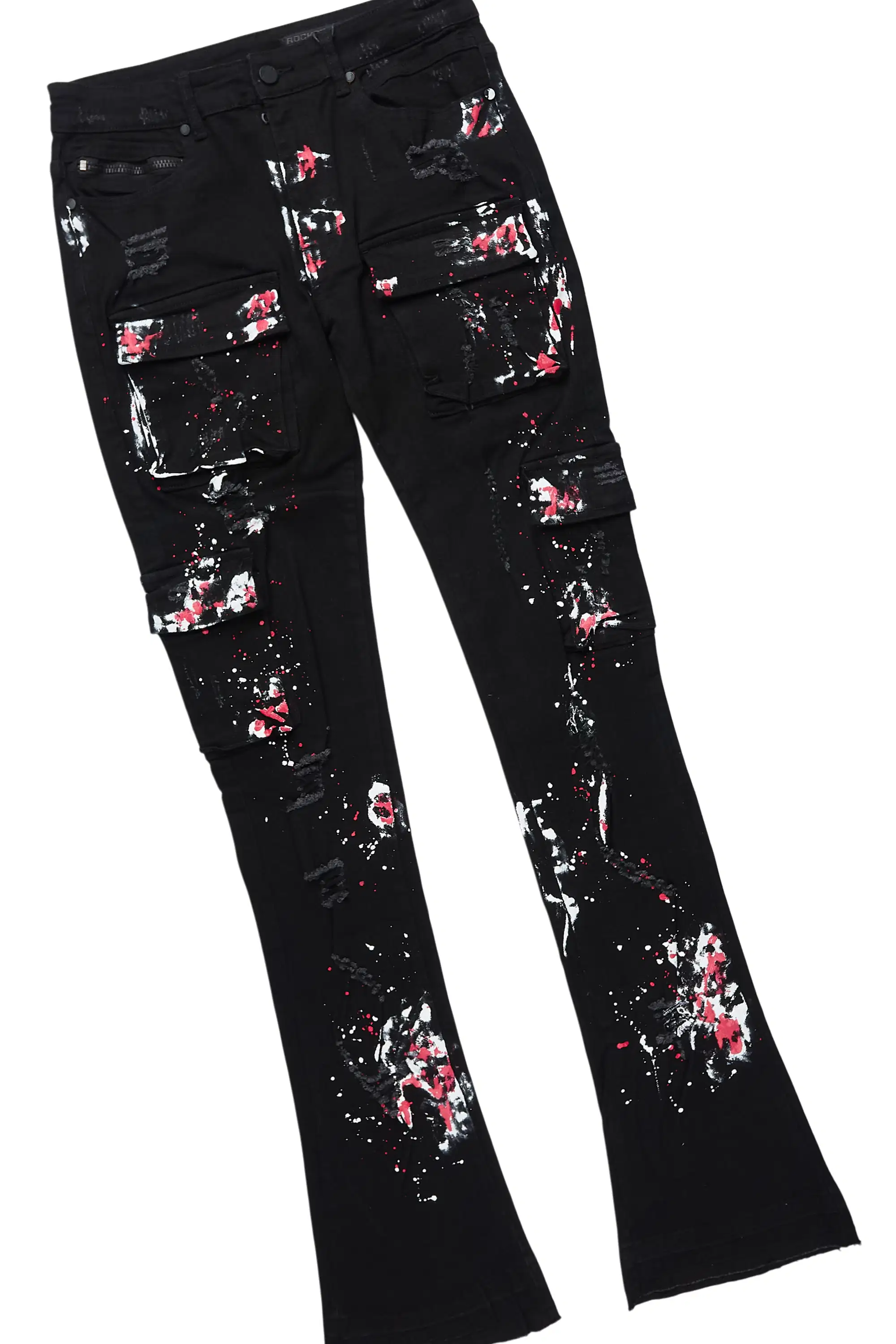 States 2.0 Black/Black Hoodie/Stacked Flare Jean Set - Image 7