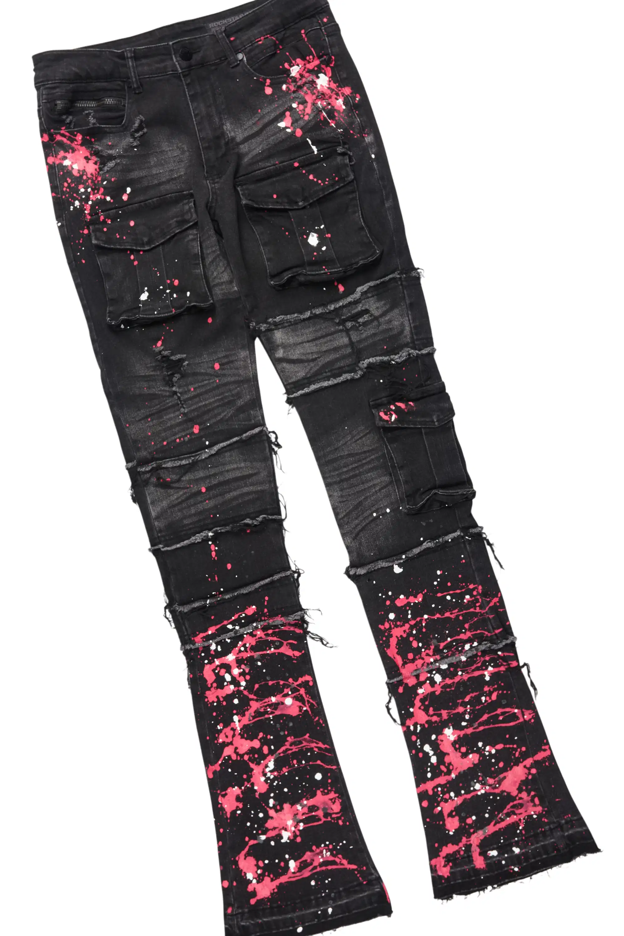States 2.0 Red/Black Hoodie/Stacked Flare Jean Set - Image 7