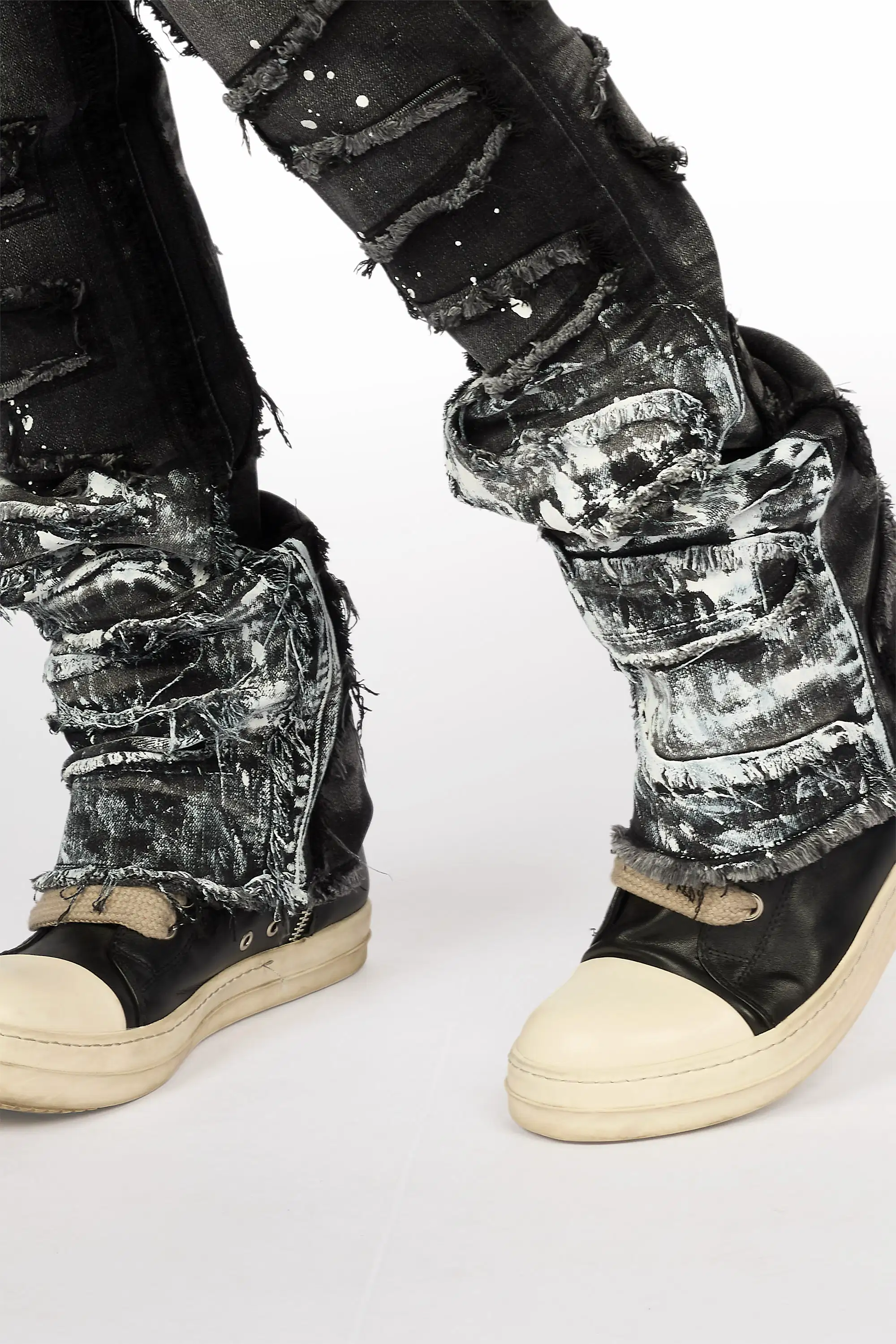 Amos 2.0 Black/Black Hoodie/Stacked Flare Jean Set - Image 4