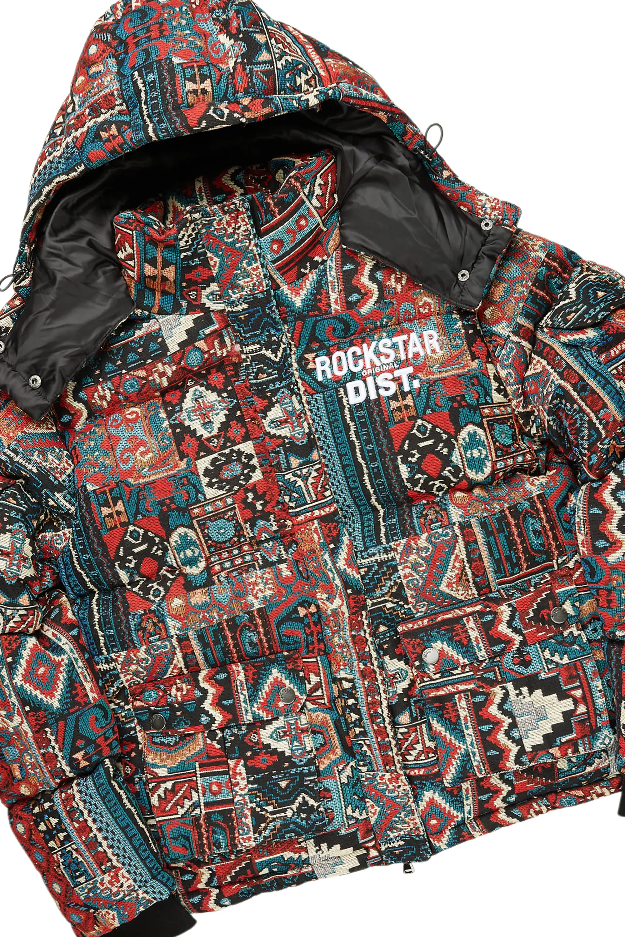 Nard Red Multi Puffer & Nard Tapestry Jean Bundle - Image 2