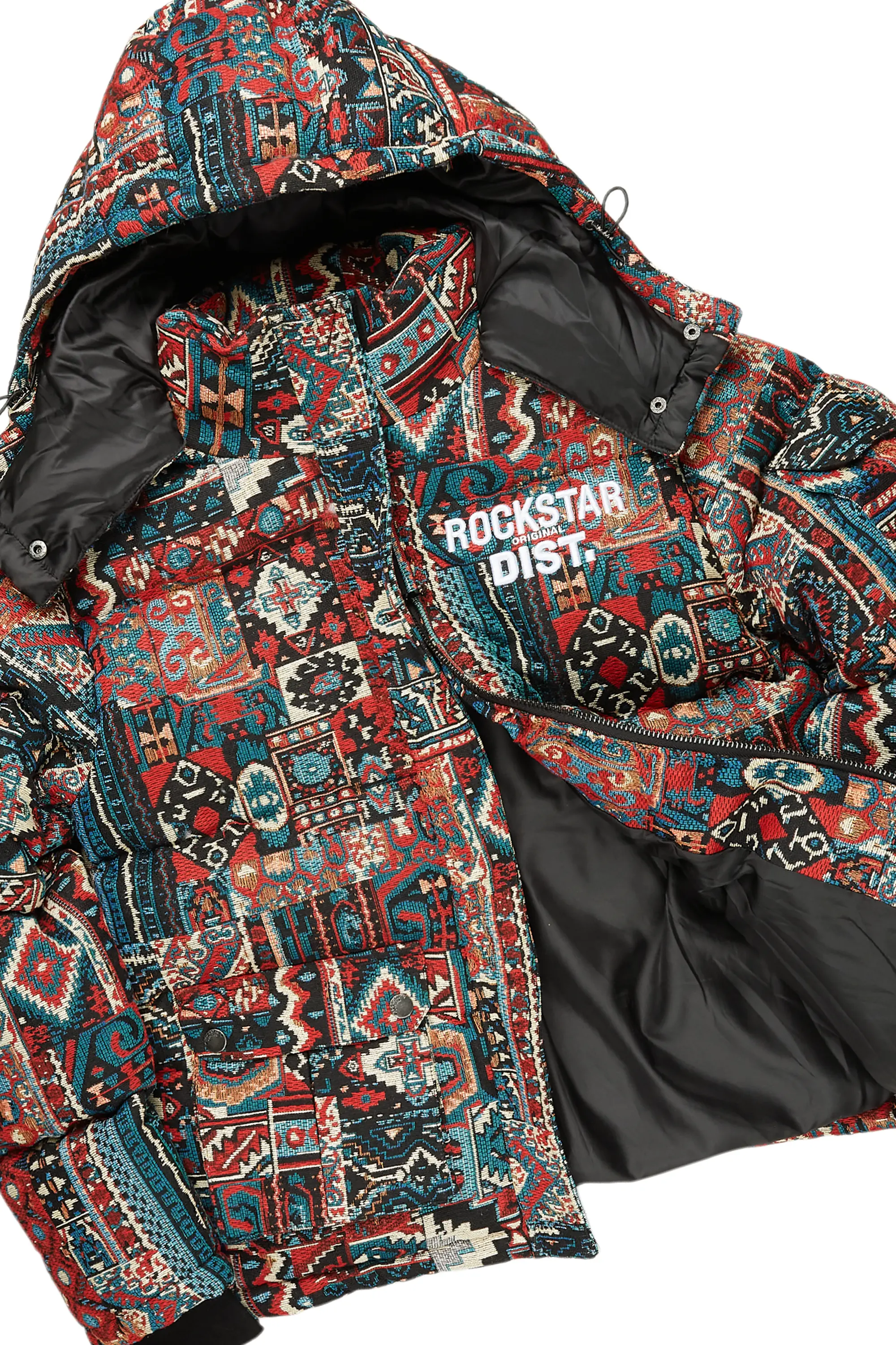 Nard Red Multi Puffer & Nard Tapestry Jean Bundle - Image 3