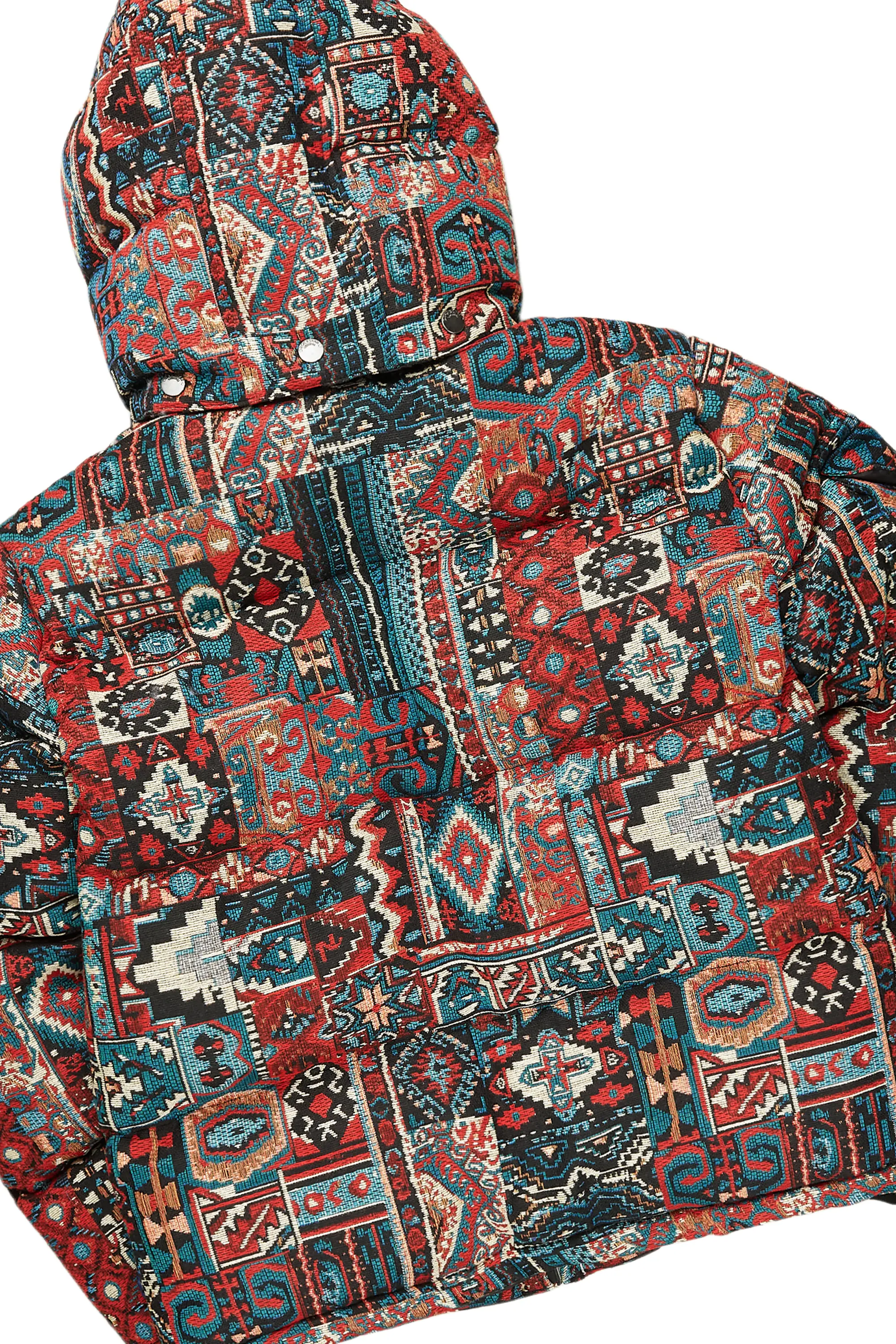 Nard Red Multi Puffer & Nard Tapestry Jean Bundle - Image 4