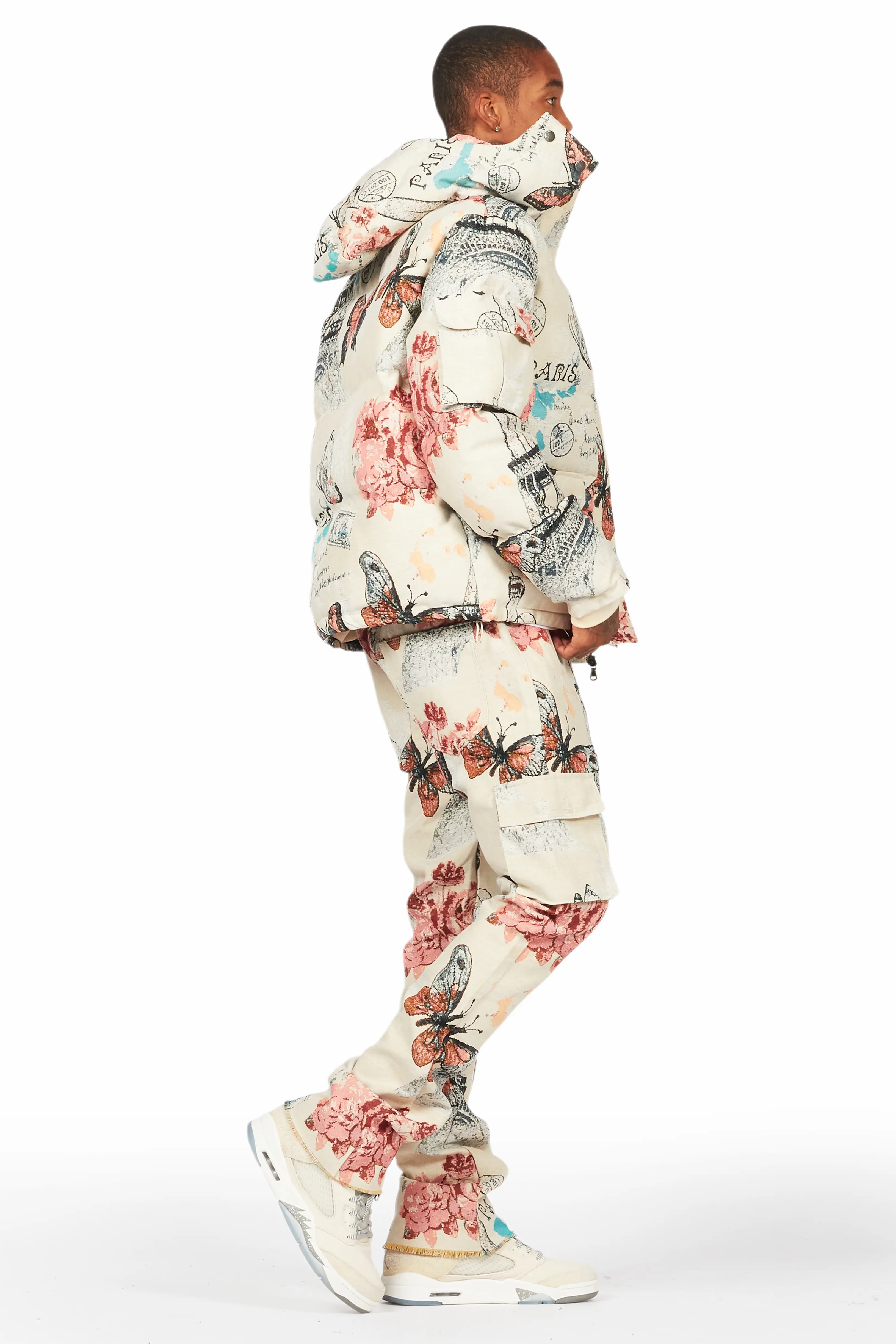 Lamont Beige Multi Puffer & Lamont Tapestry Jean Bundle - Image 4