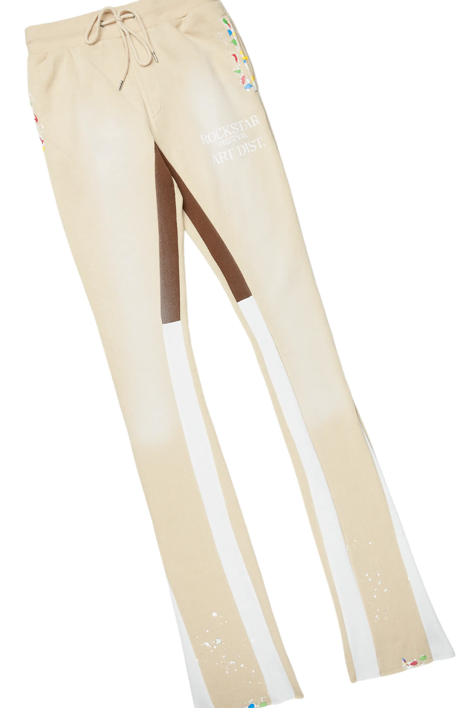 Rockstar Art Dist. Beige/White Super Stacked Pant Set - Image 8