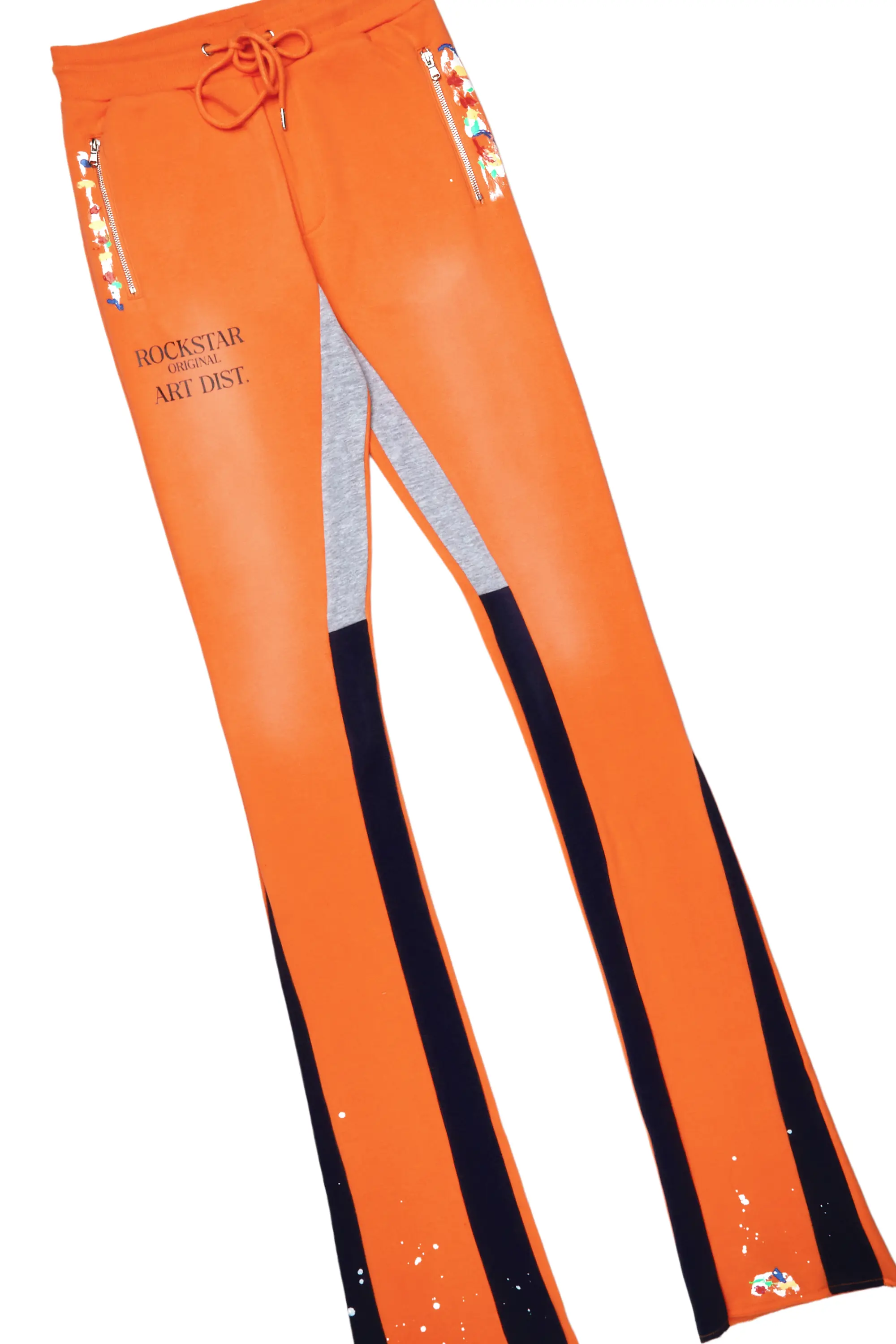 Rockstar Art Dist. Orange/Black Super Stacked Pant Set - Image 7