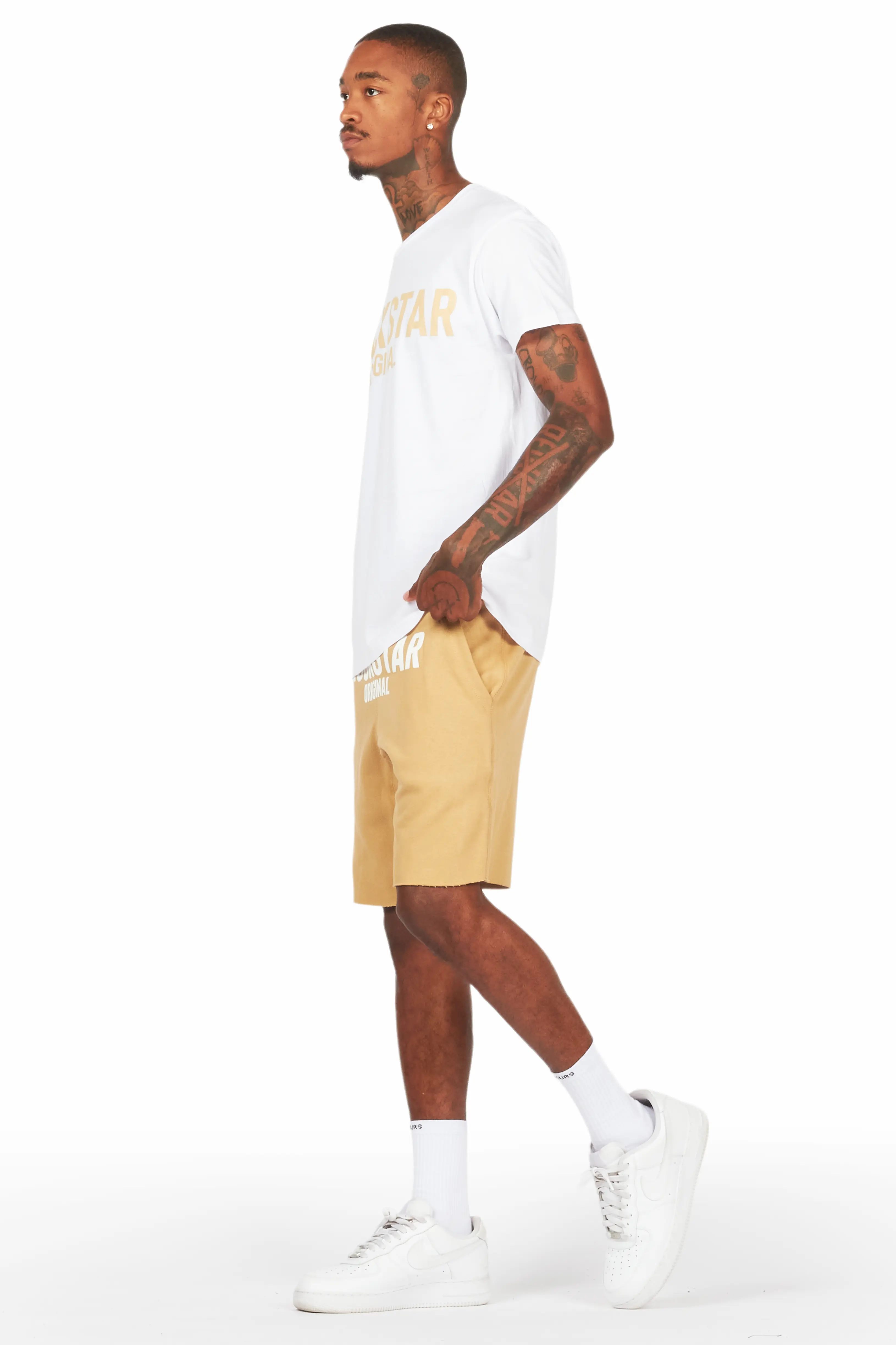 Sana White/Beige Short Set - Image 5