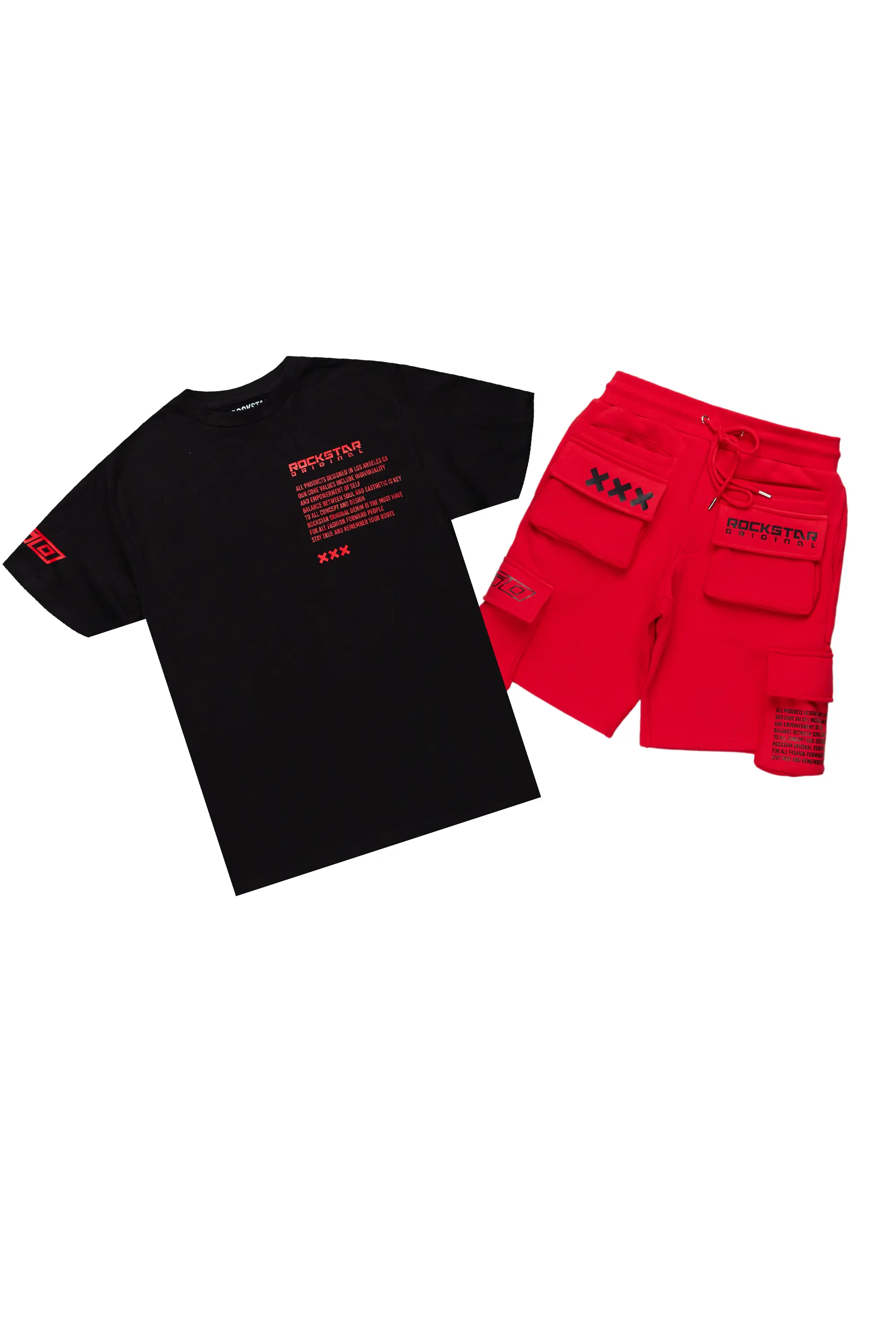 Jash Black/Red Short Set - Image 2
