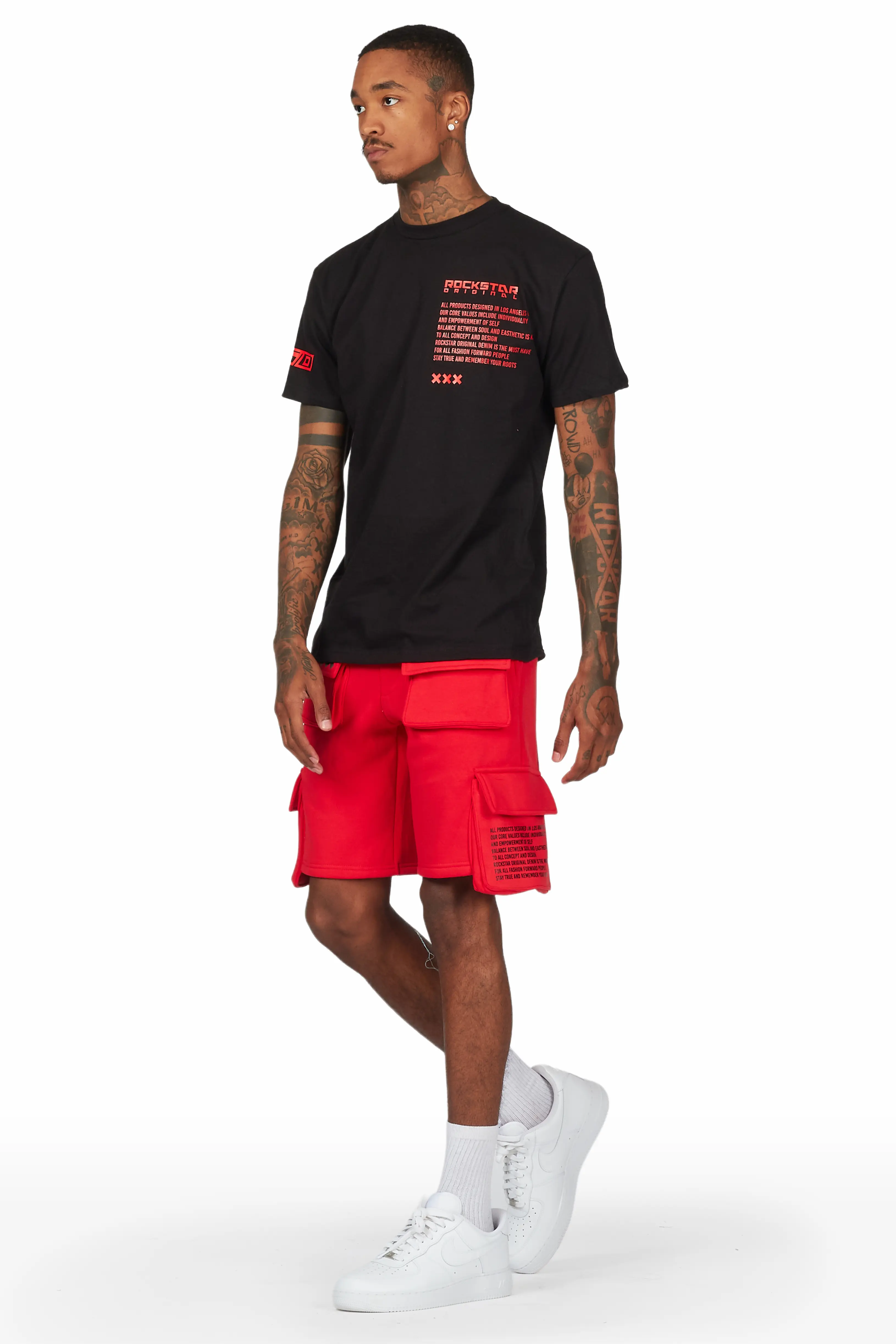 Jash Black/Red Short Set - Image 3