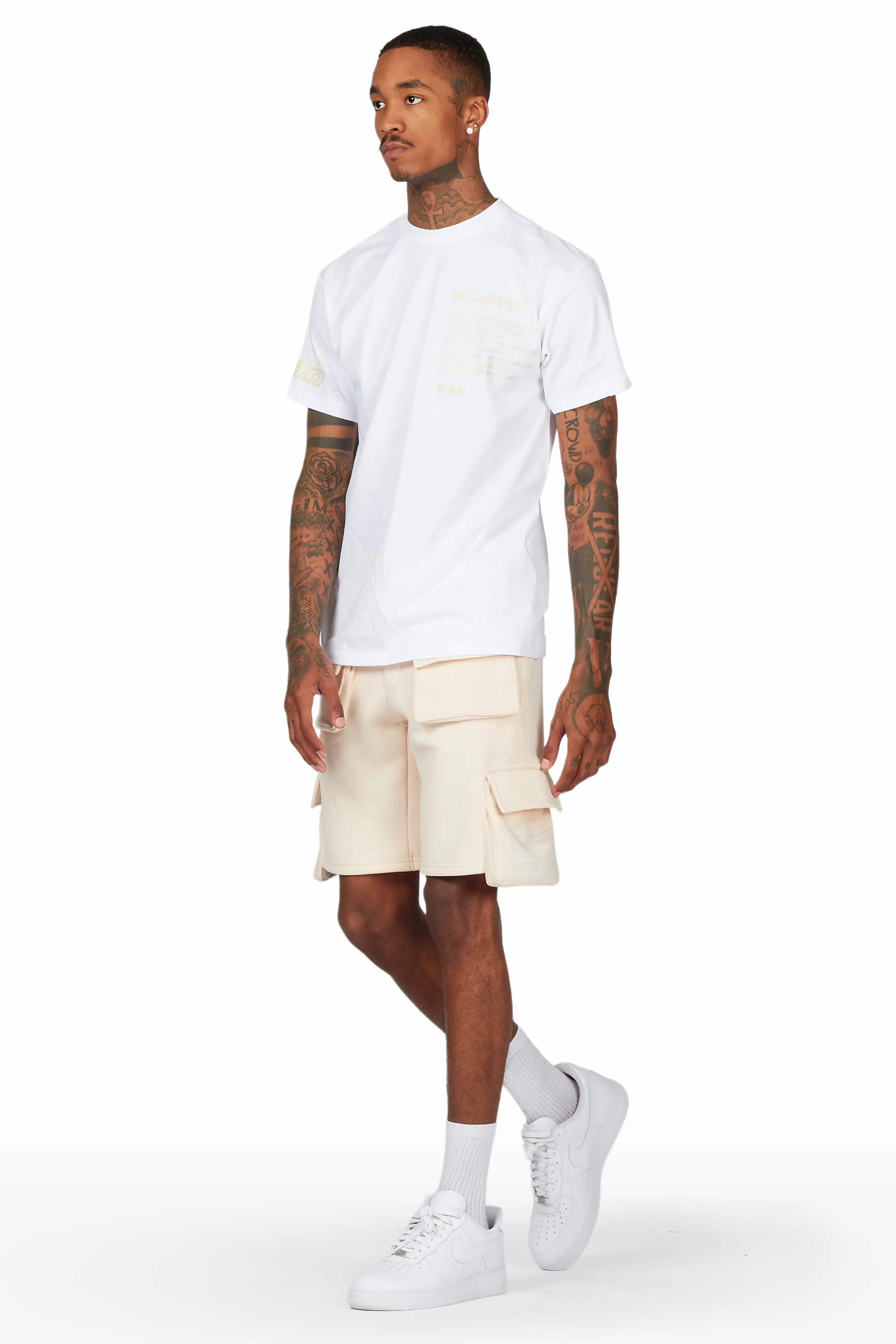 Jash White/Beige Short Set - Image 3