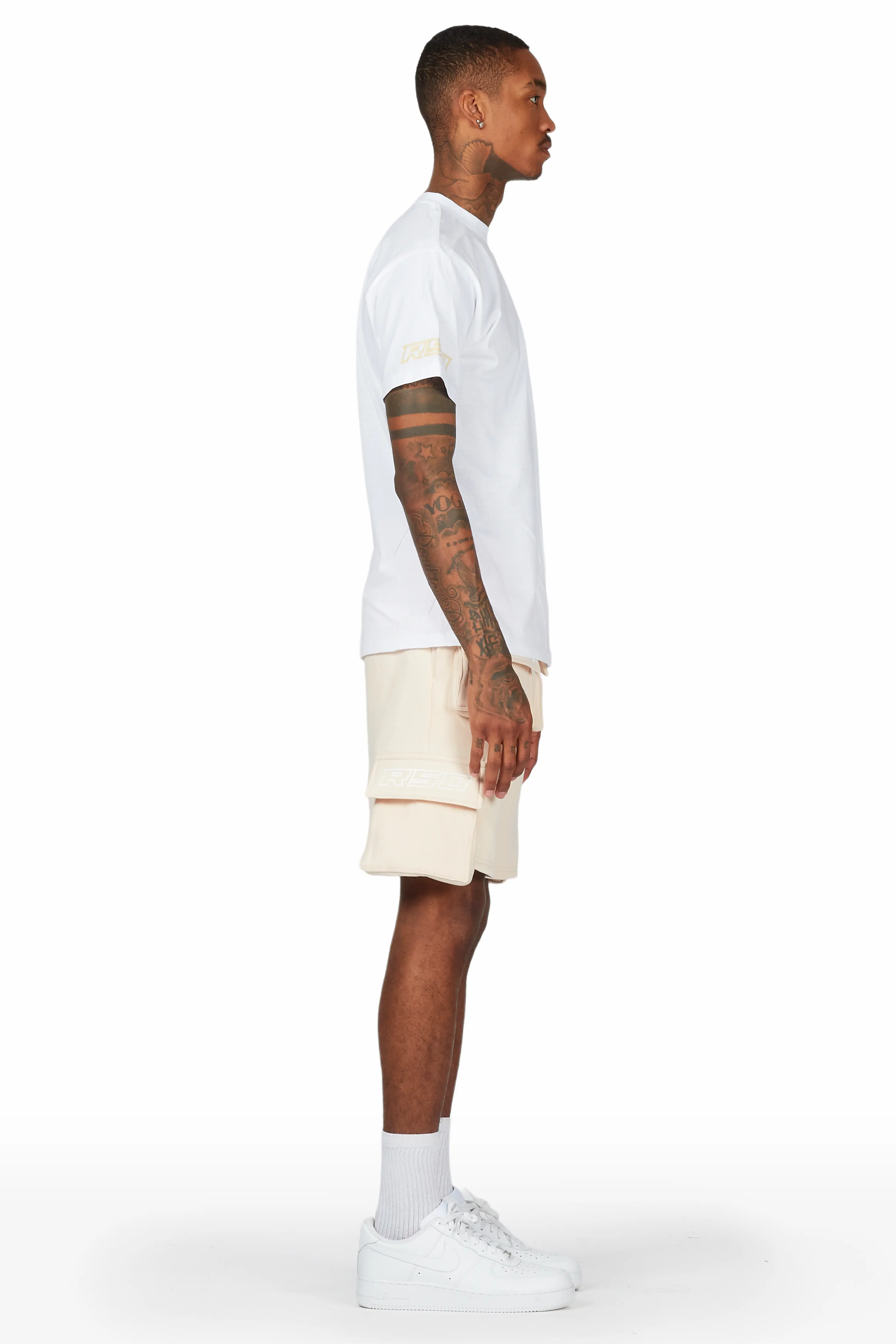 Jash White/Beige Short Set - Image 4
