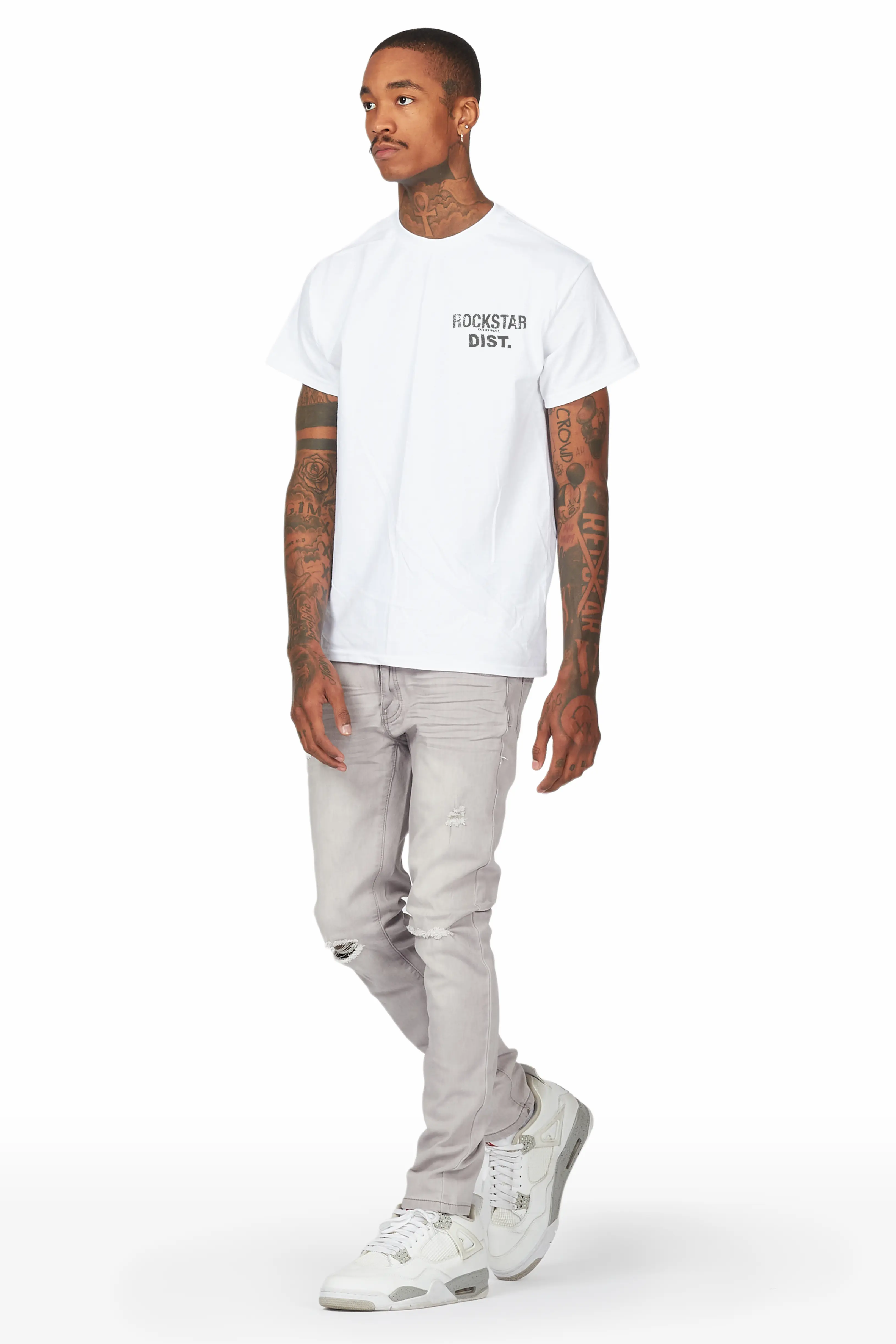Lake White/Grey T-Shirt/Slim Fit Jean Bundle - Image 2