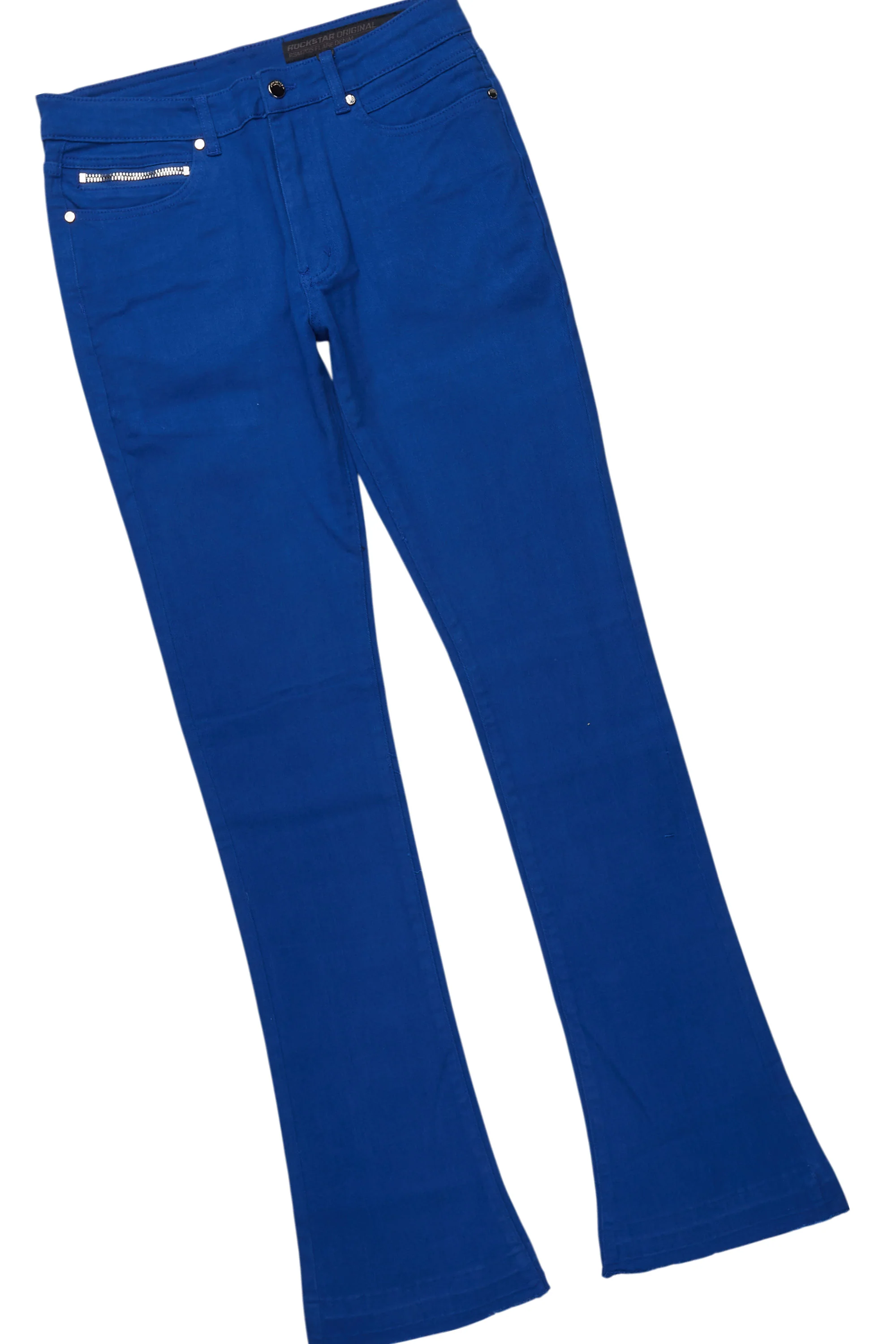 Sana White/Royal T-Shirt/Dag Stacked Flare Jean Set - Image 9