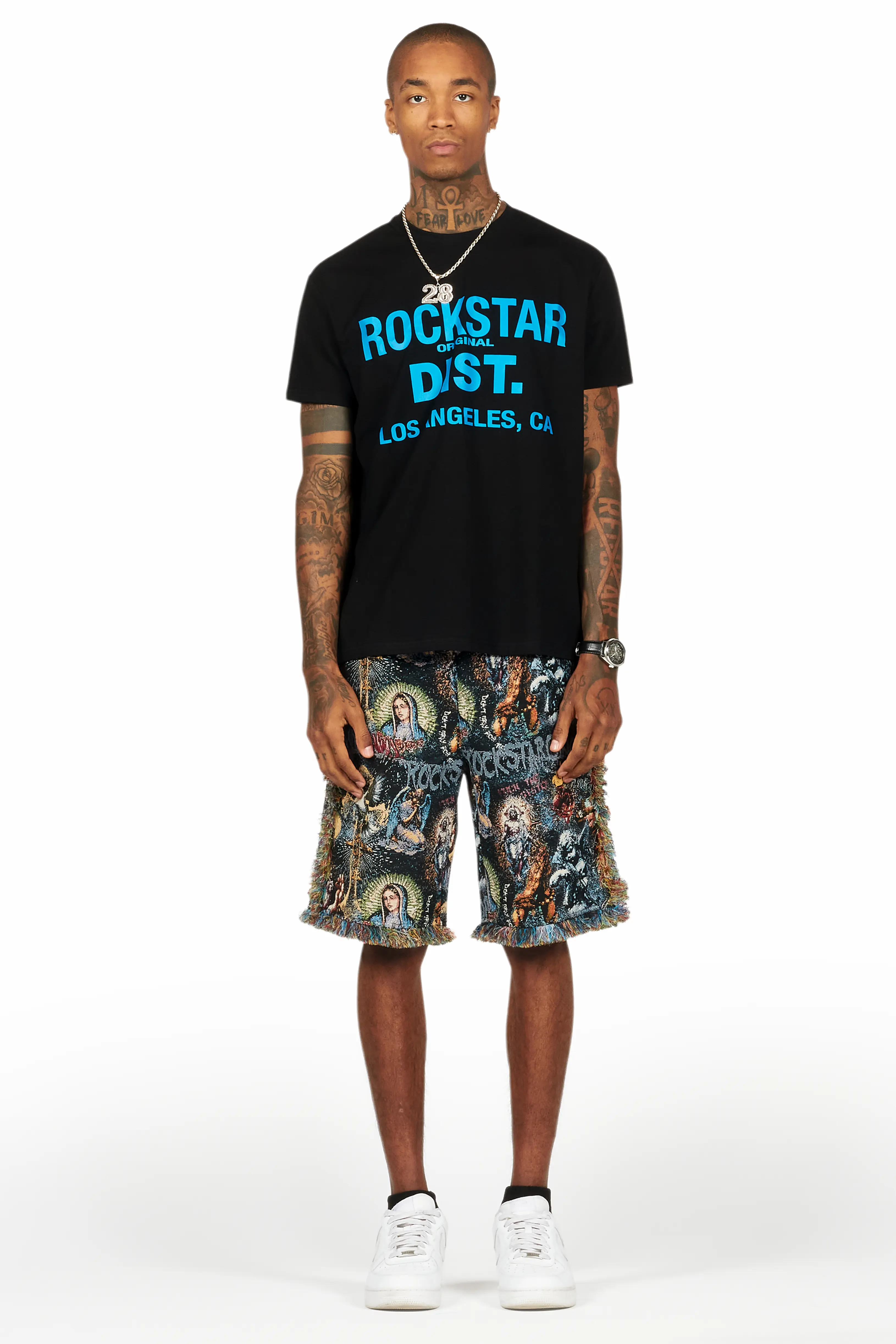 Tappy Black/Multi T-Shirt Short Set - Image 2