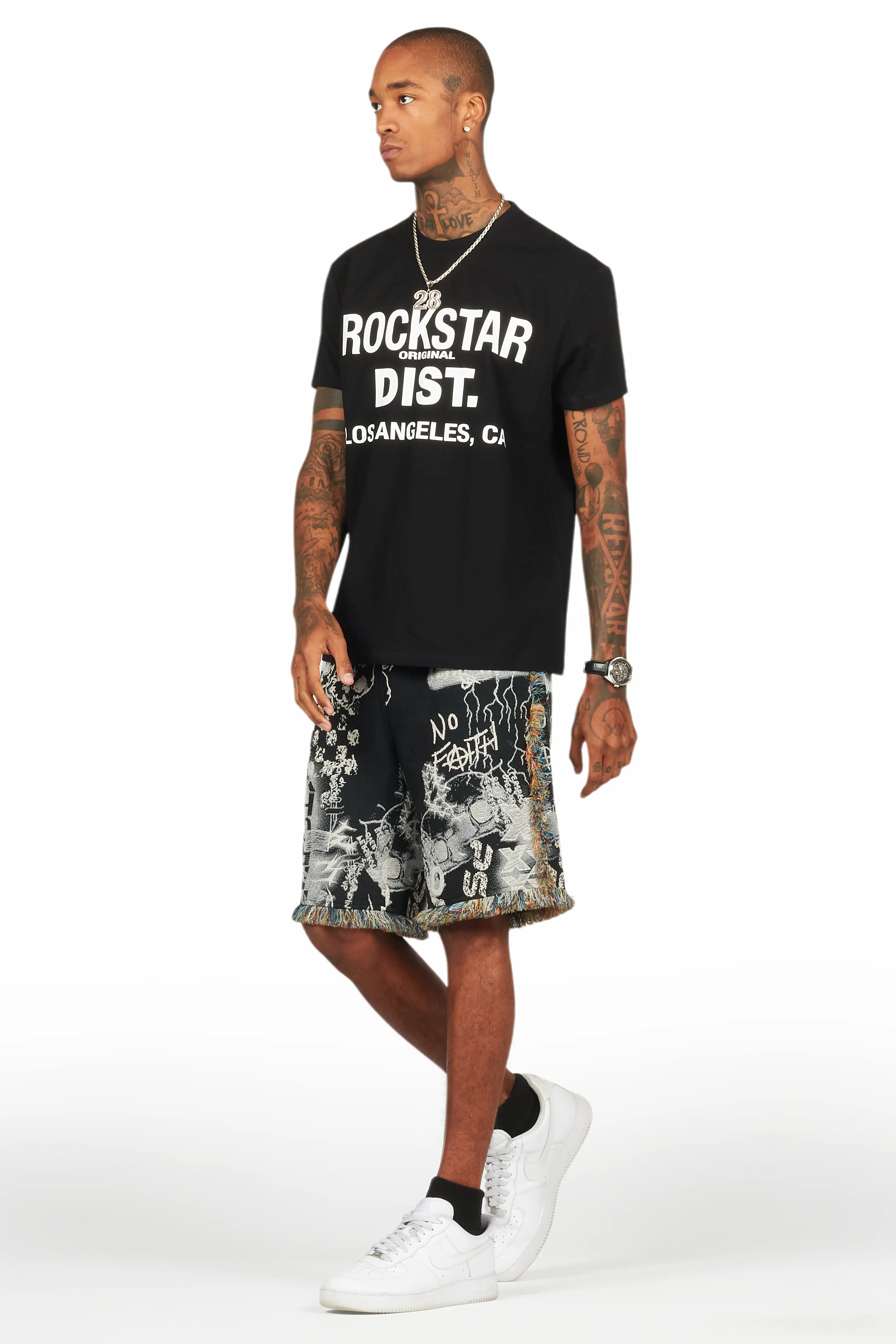 Tappy Black/White T-Shirt Short Set - Image 5