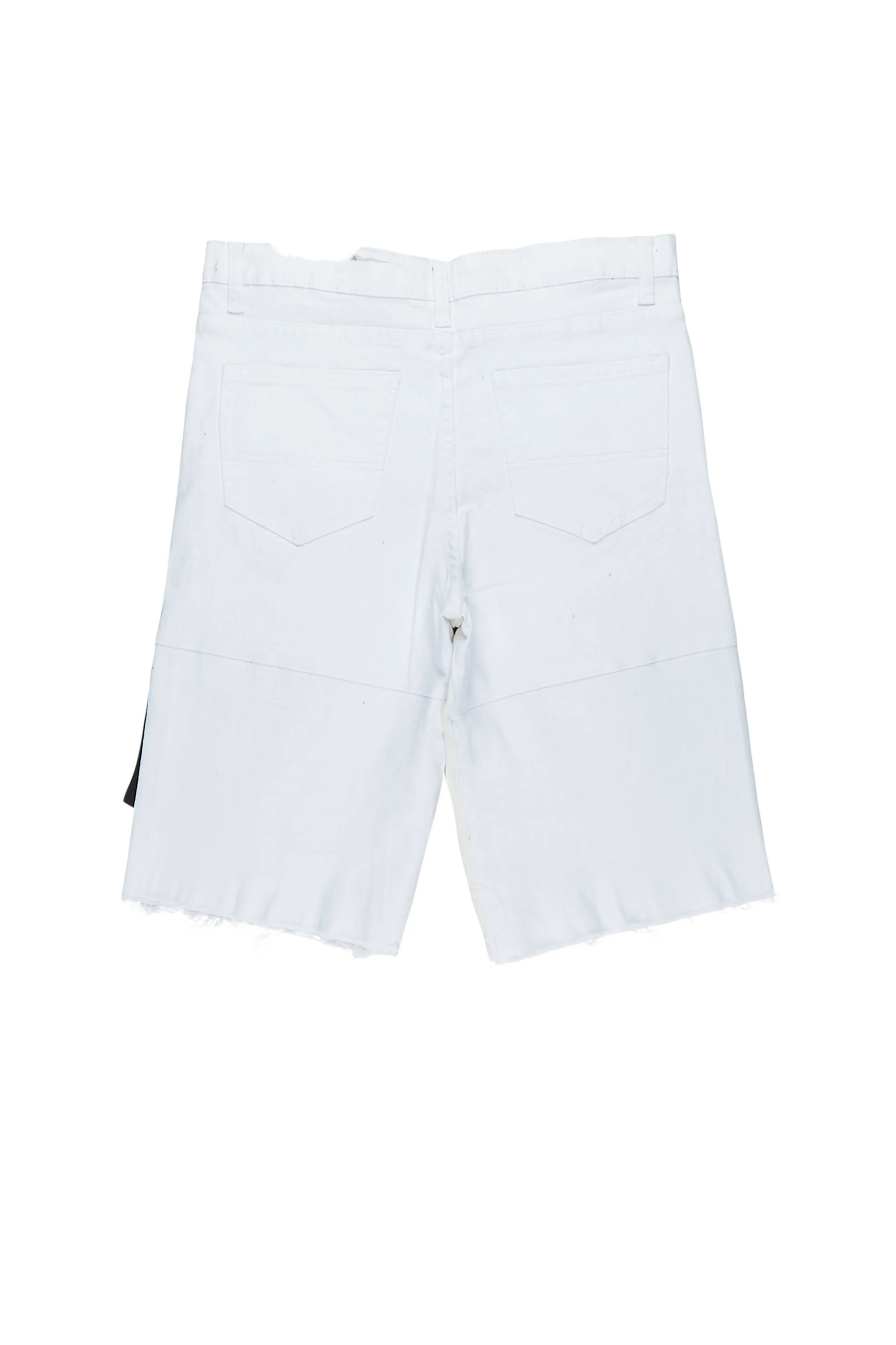 Luk White Patchwork Denim Short - Image 3