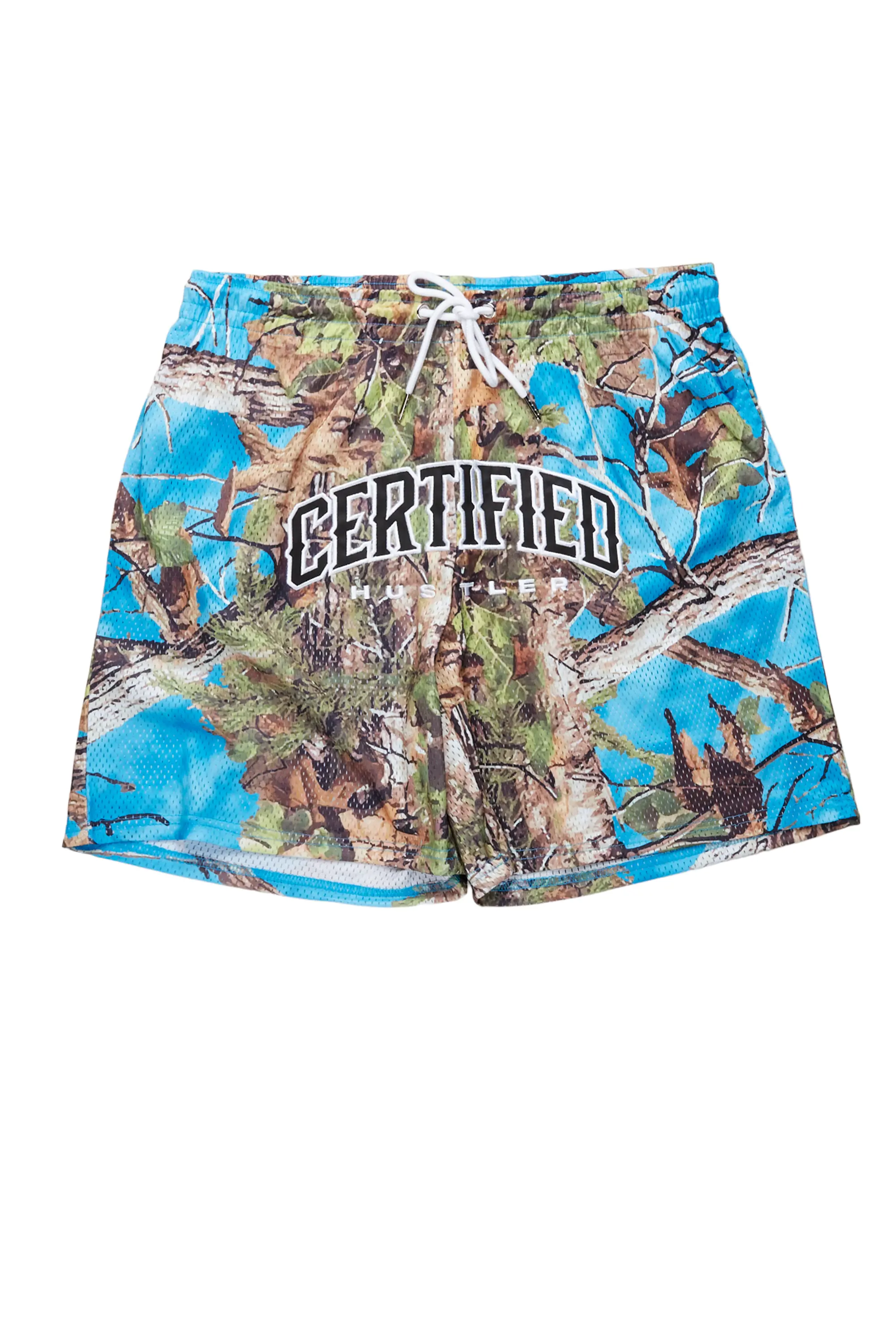 Ceri Turquoise Graphic Short - Image 2