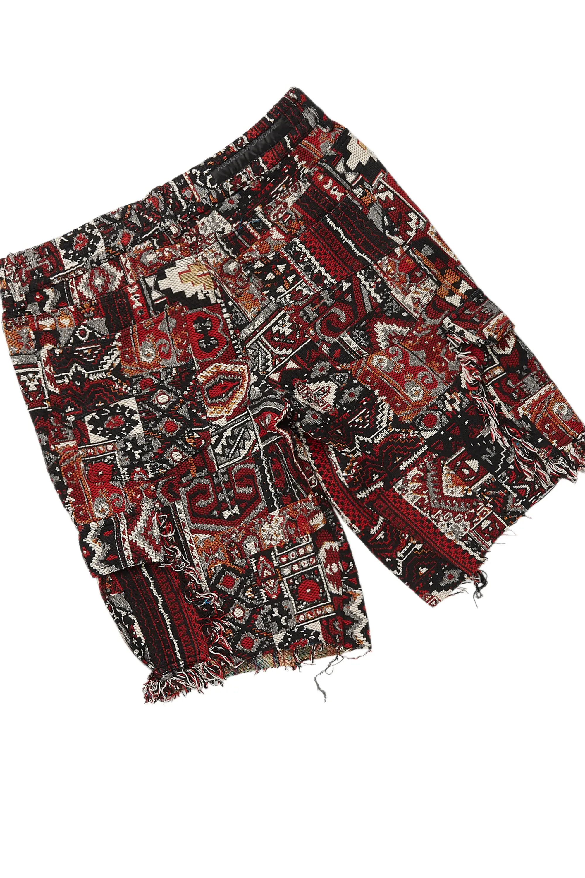 Lake Burgundy/Black T-Shirt/Tapestry Short Set - Image 10