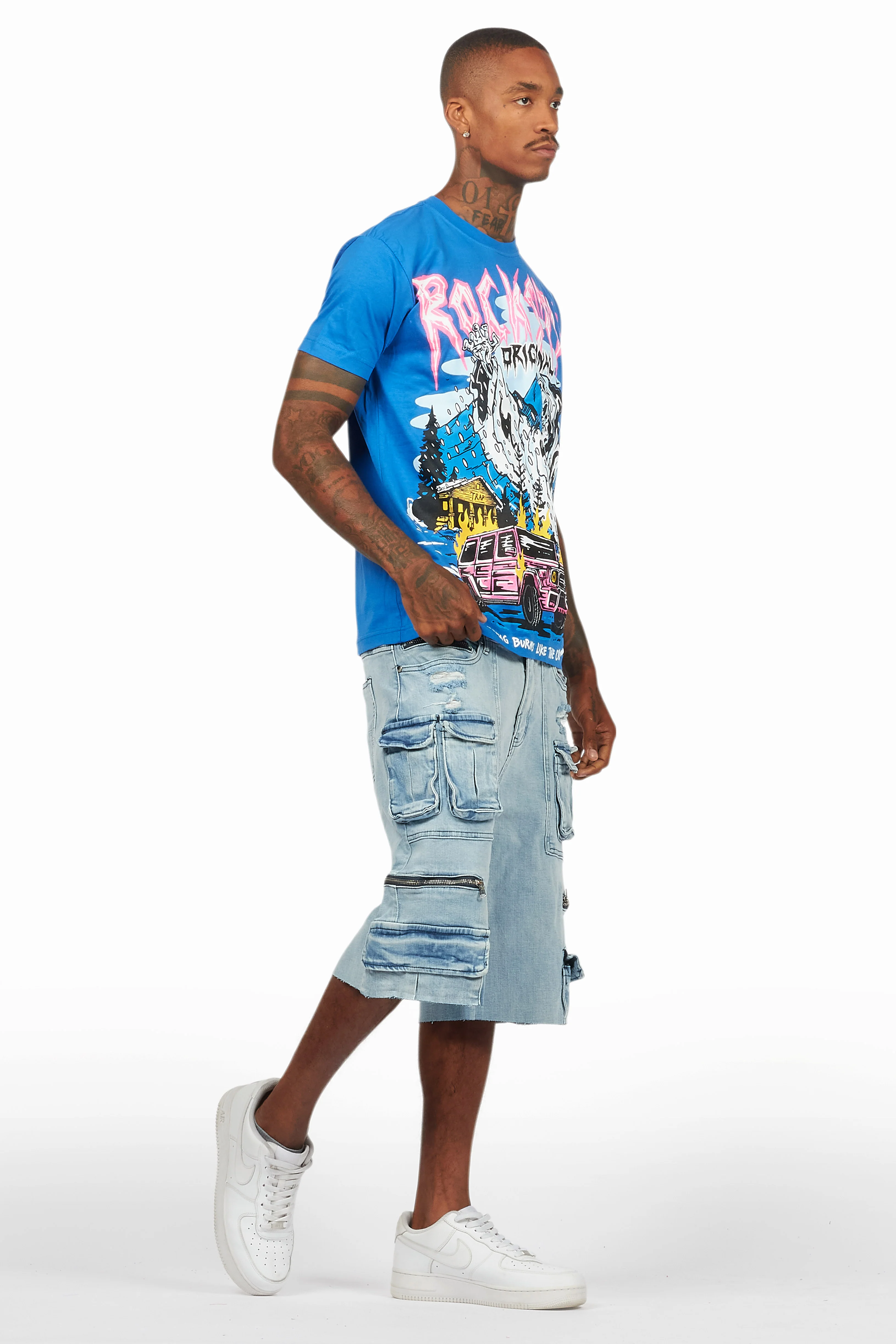 Kip Royal T-Shirt/Denim Short Set - Image 6