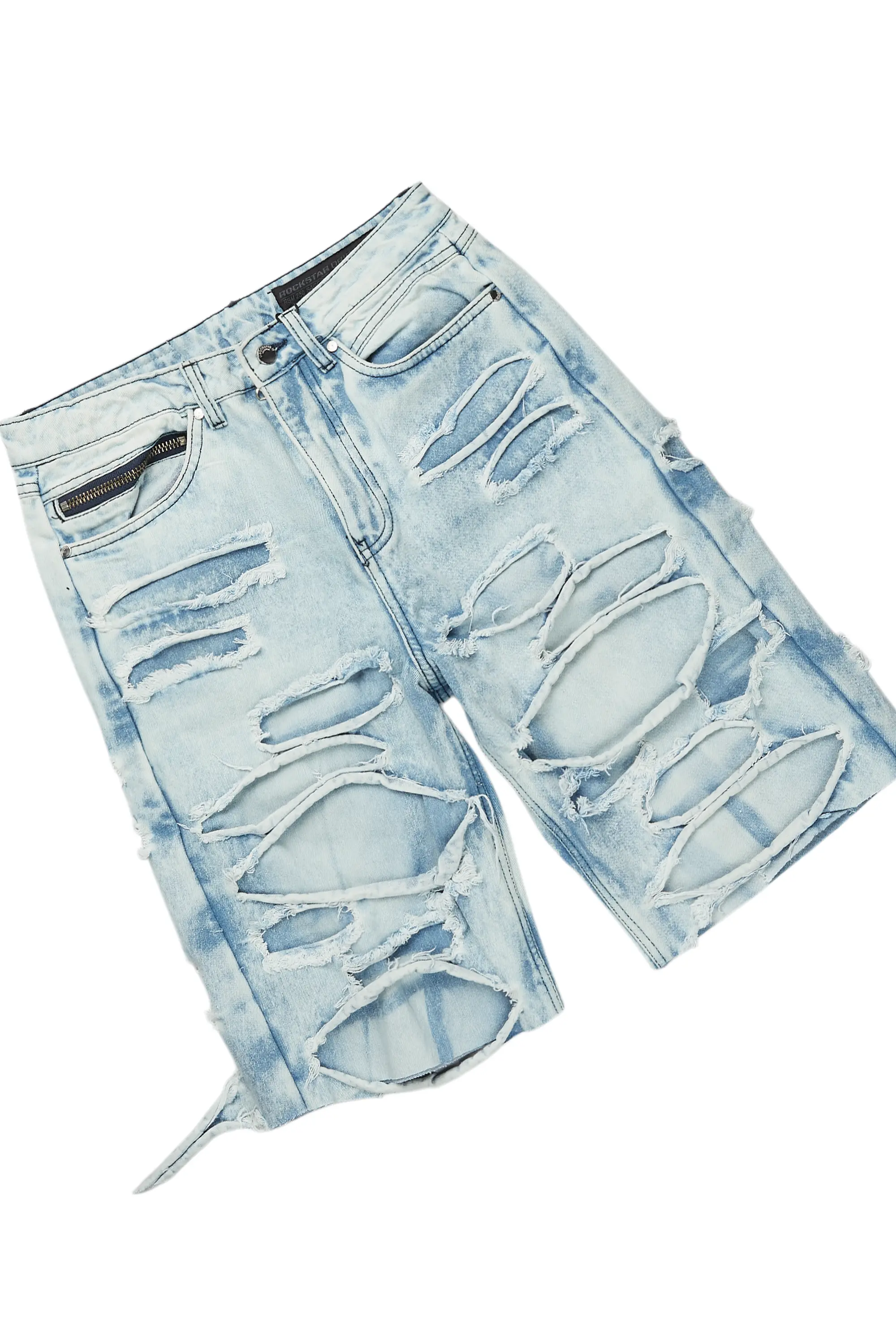 Grill White/Blue T-Shirt/Denim Short Set - Image 7