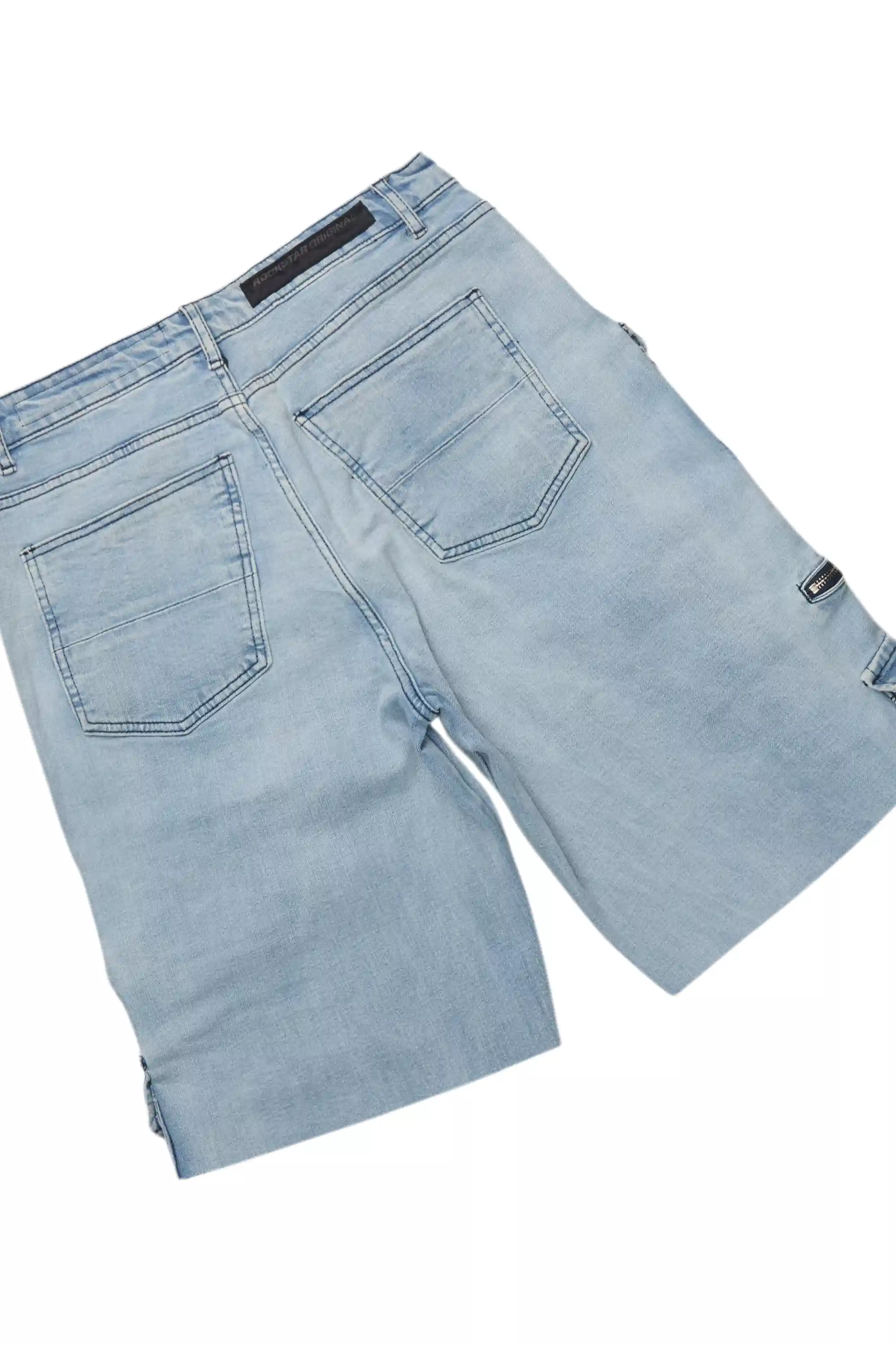 Beno White/Blue T-Shirt/Denim Short Set - Image 10