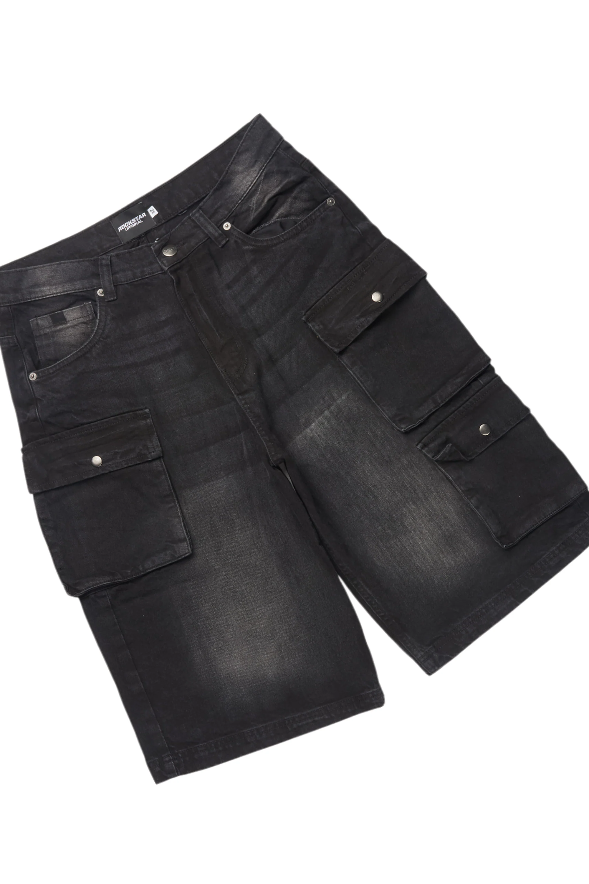 Beno Black Muscle Tee/Denim Jort Set - Image 6