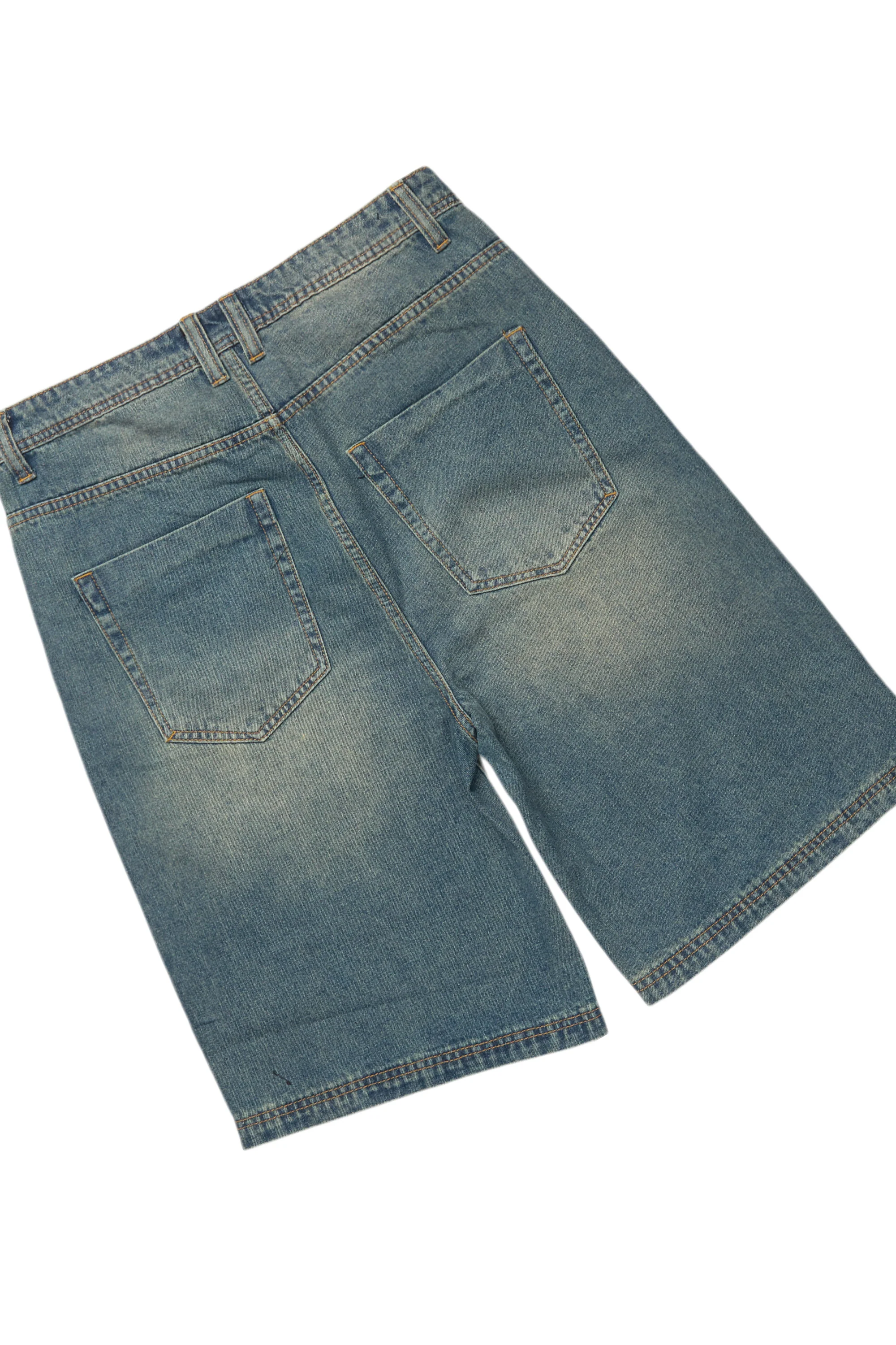 Deiter Heather Grey Muscle Tee/Denim Jort Set - Image 10
