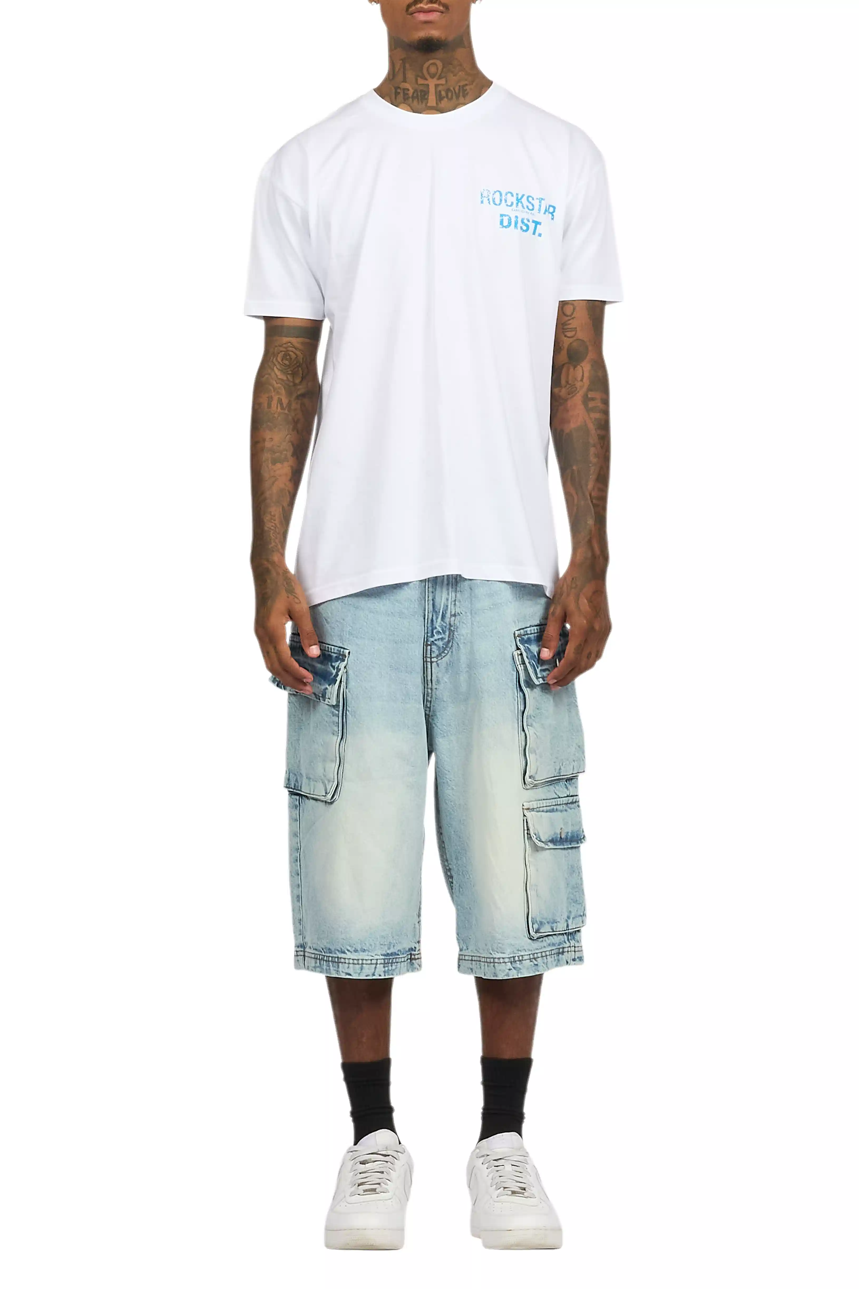 Lake White/Blue T-Shirt Denim Jort Set - Image 10