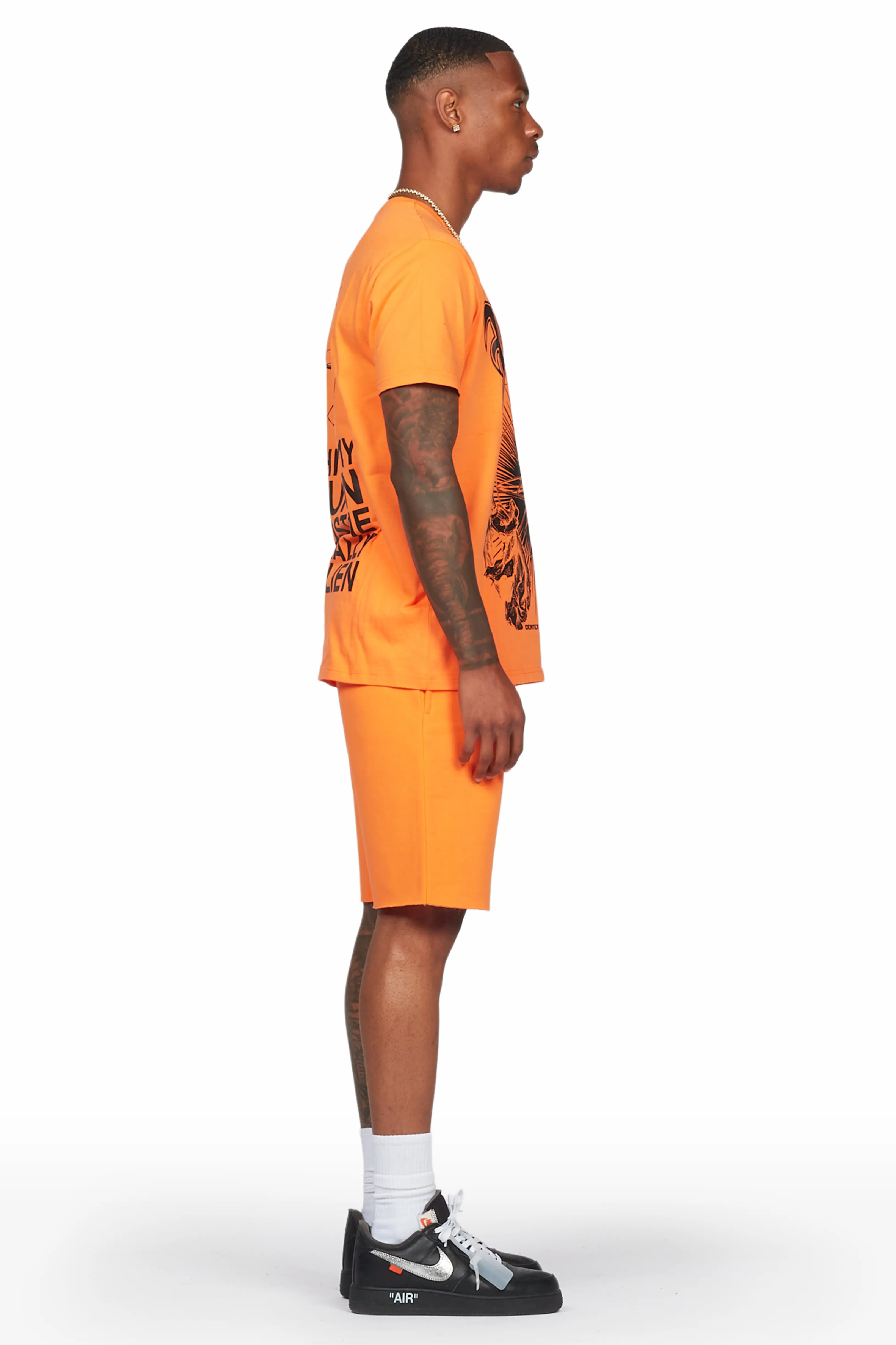 Yarden Orange T-Shirt/Short Set - Image 4