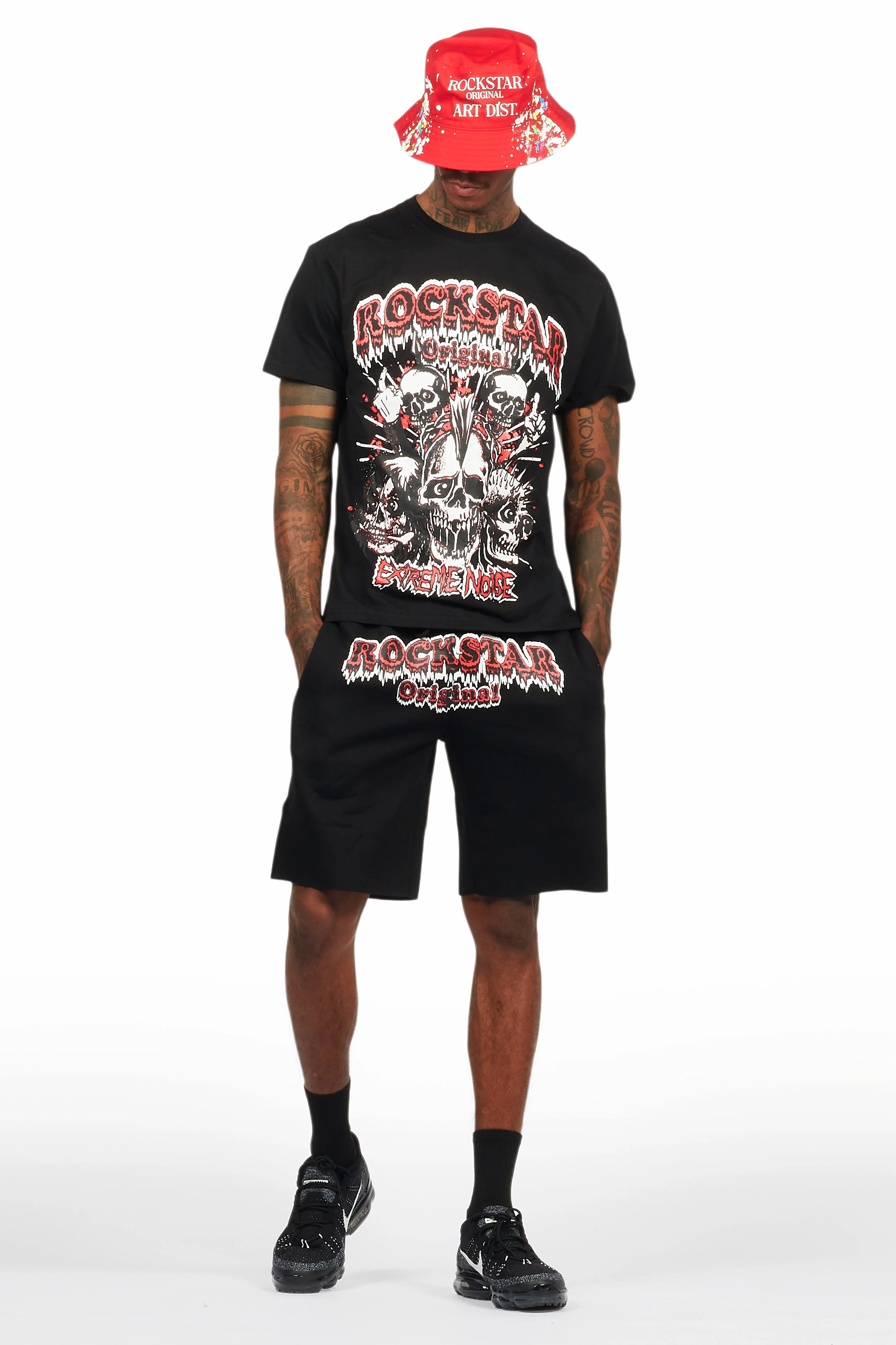 Tabor Black T-Shirt/Short Set - Image 3
