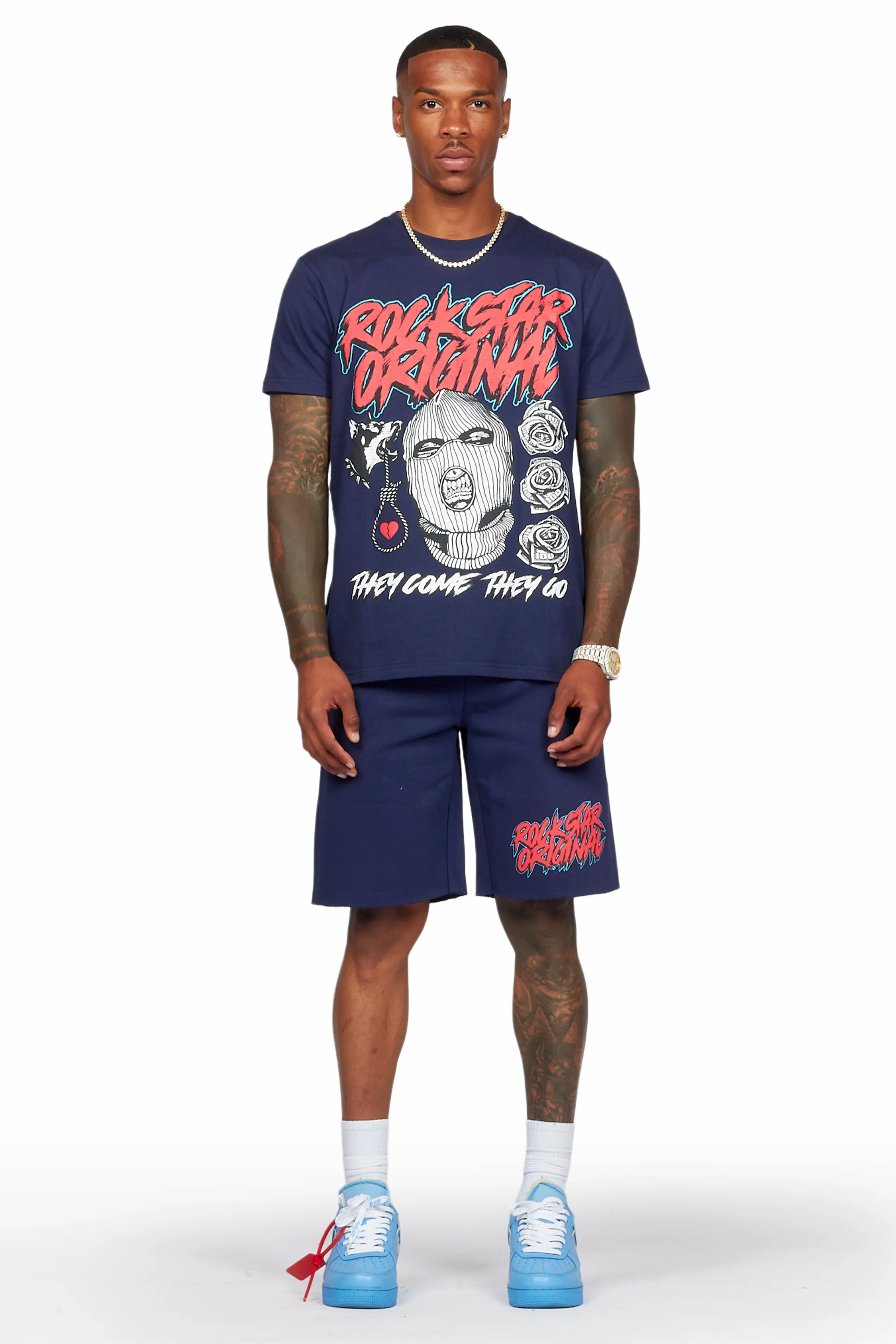 Clava Navy T-Shirt/Short Set - Image 2