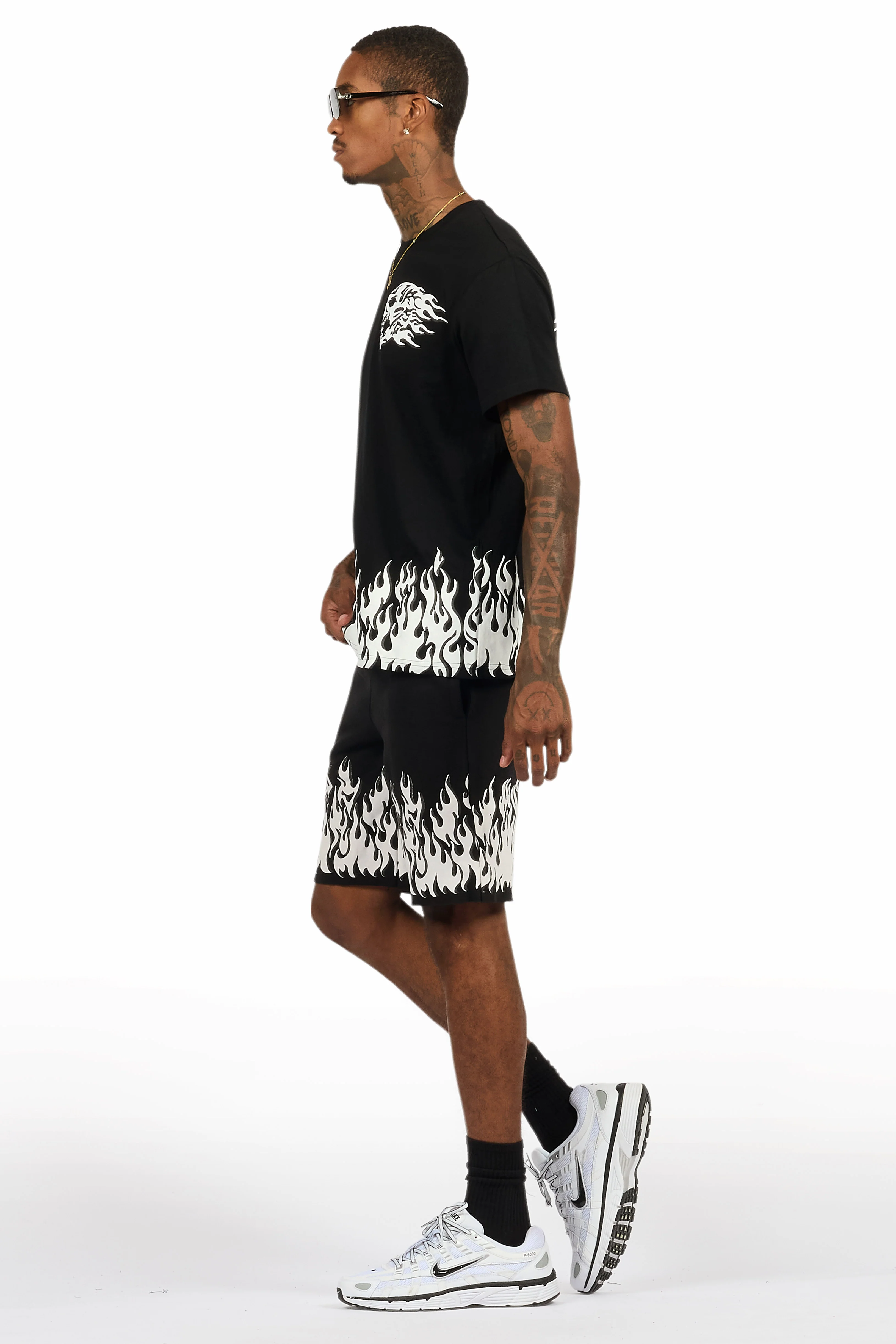 Bubble Black T-Shirt/Short Set - Image 5
