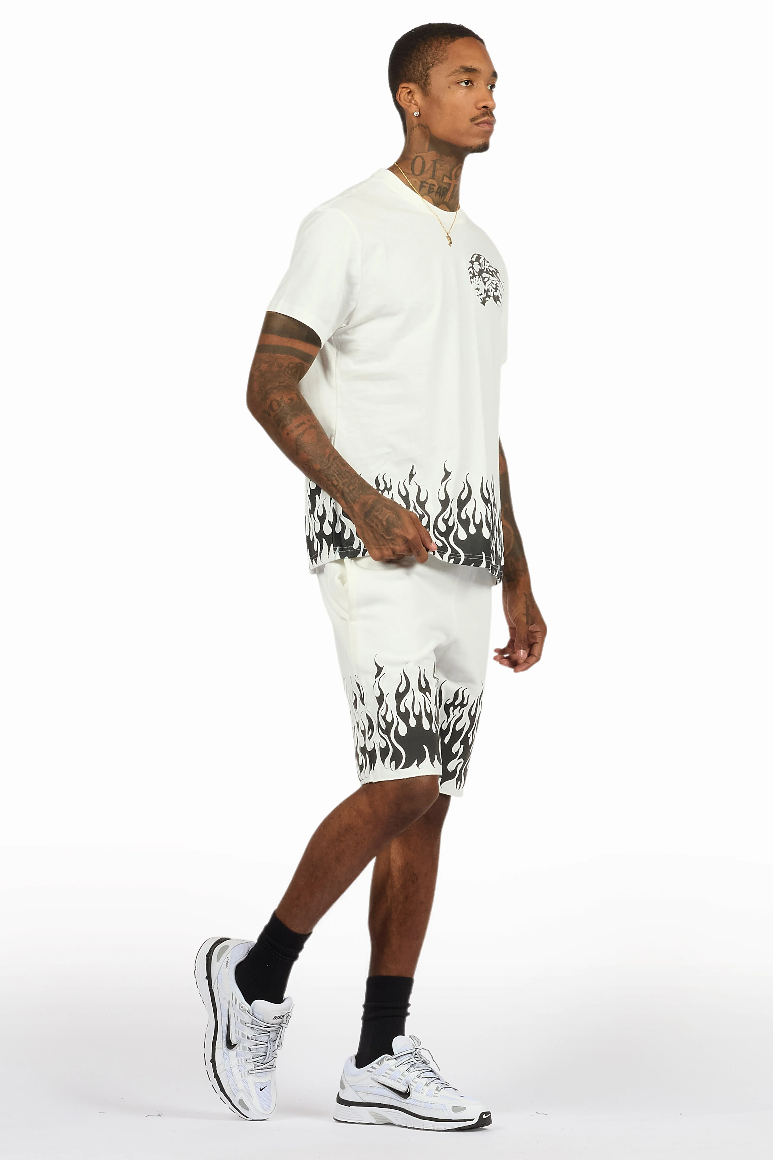 Bubble White T-Shirt/Short Set - Image 6