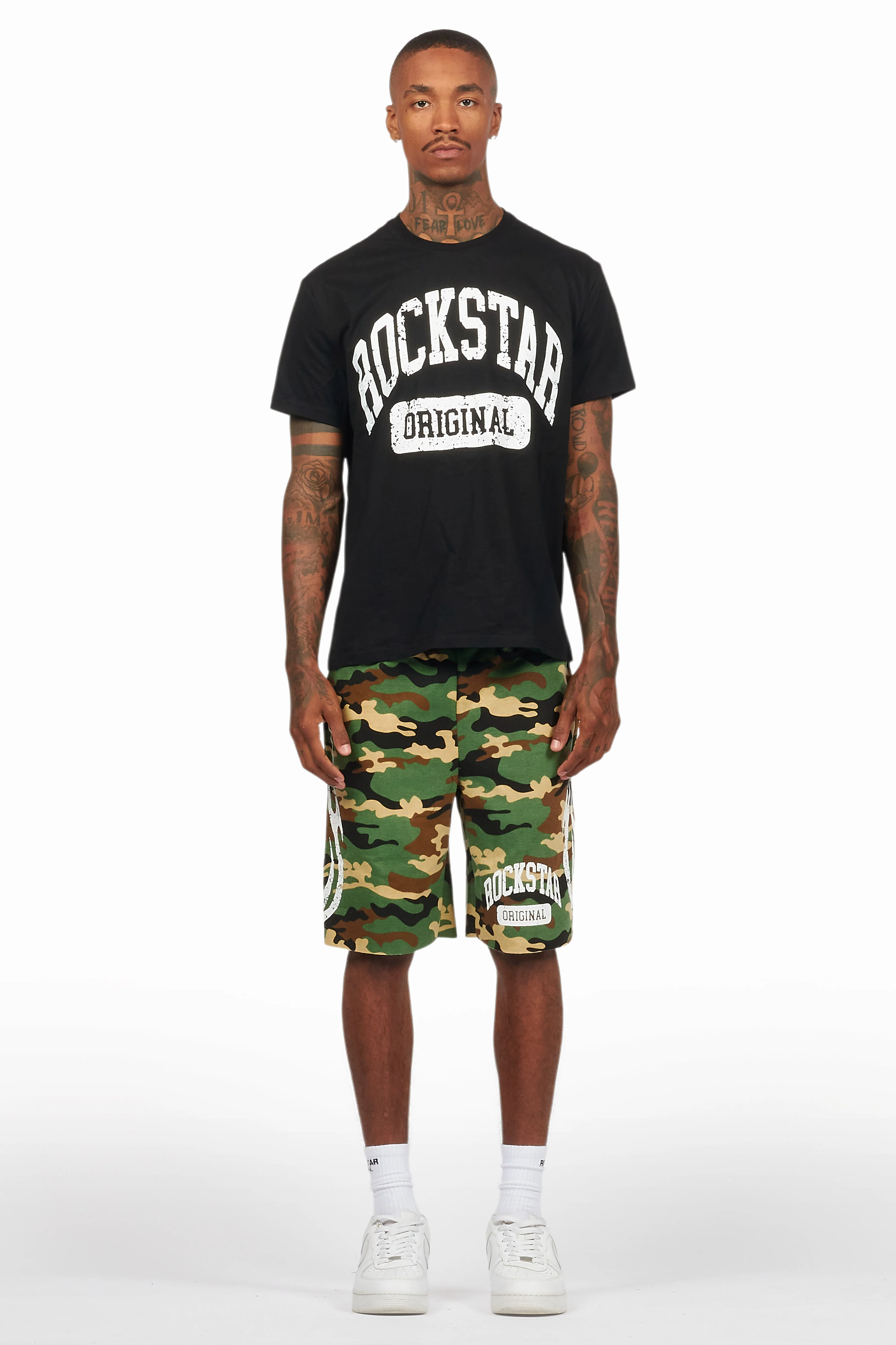 Members Black/Camo T-Shirt/Short Set - Image 2