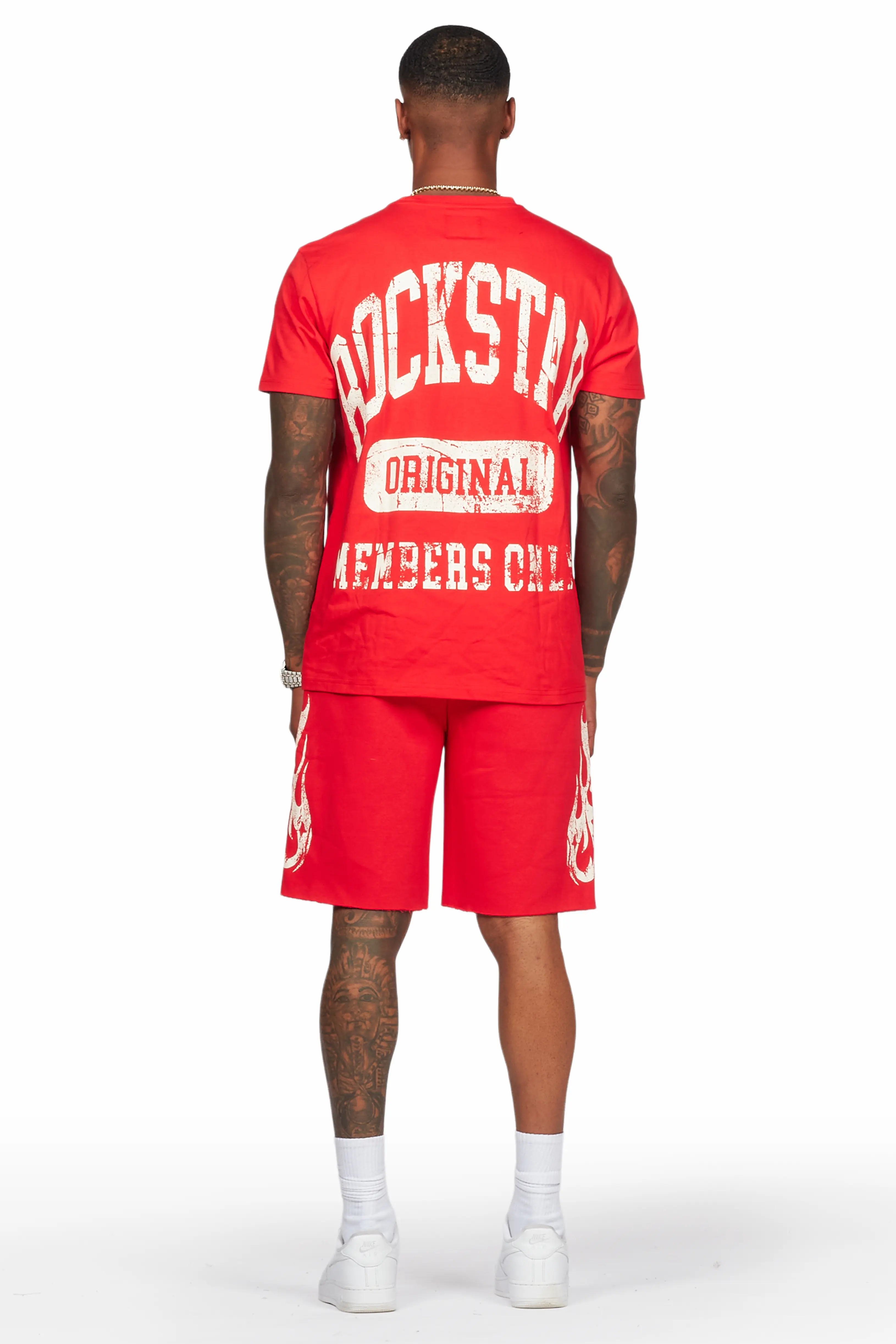 Members Red T-Shirt/Short Set - Image 3