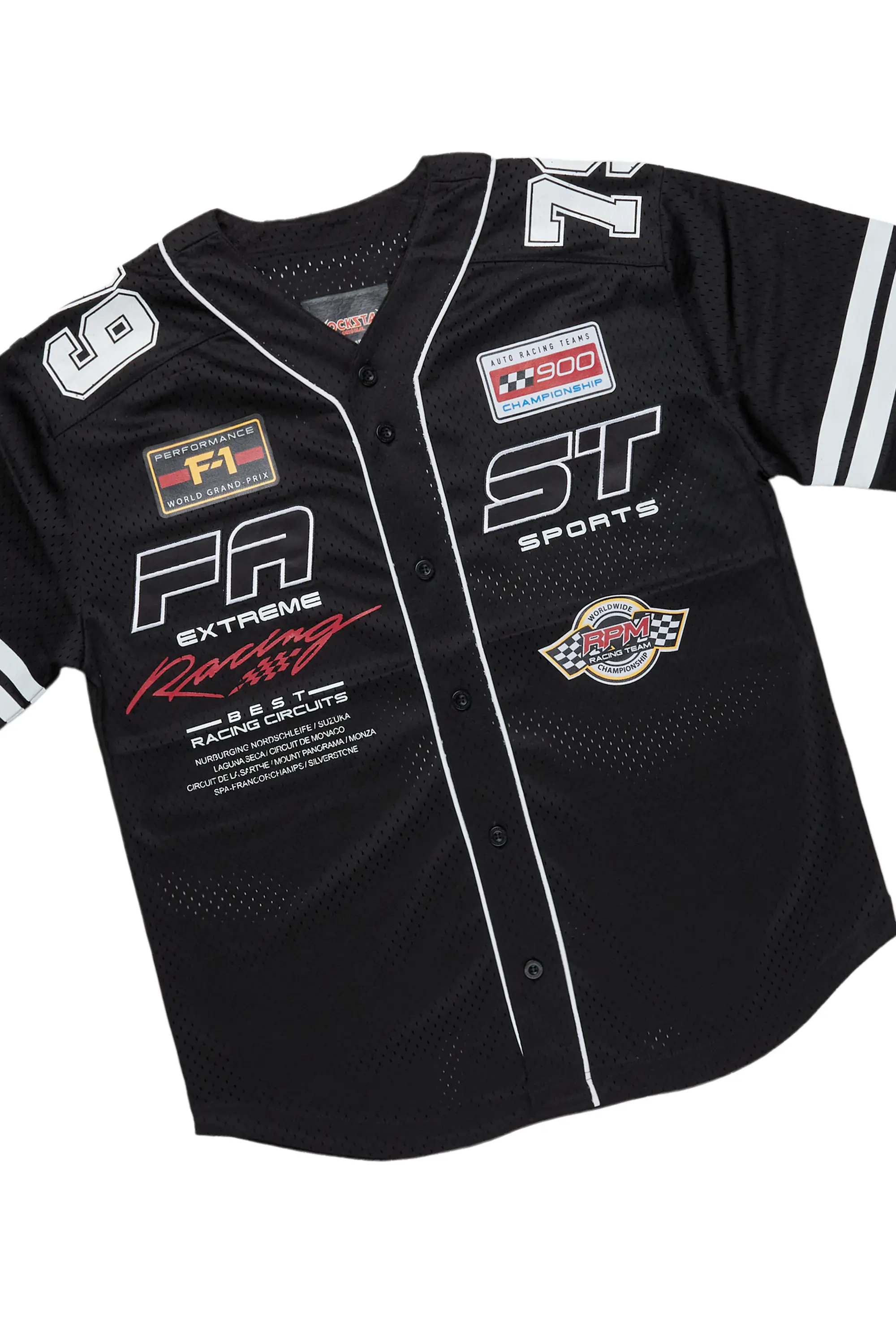 Takato Black Mesh Jersey Short Set - Image 8