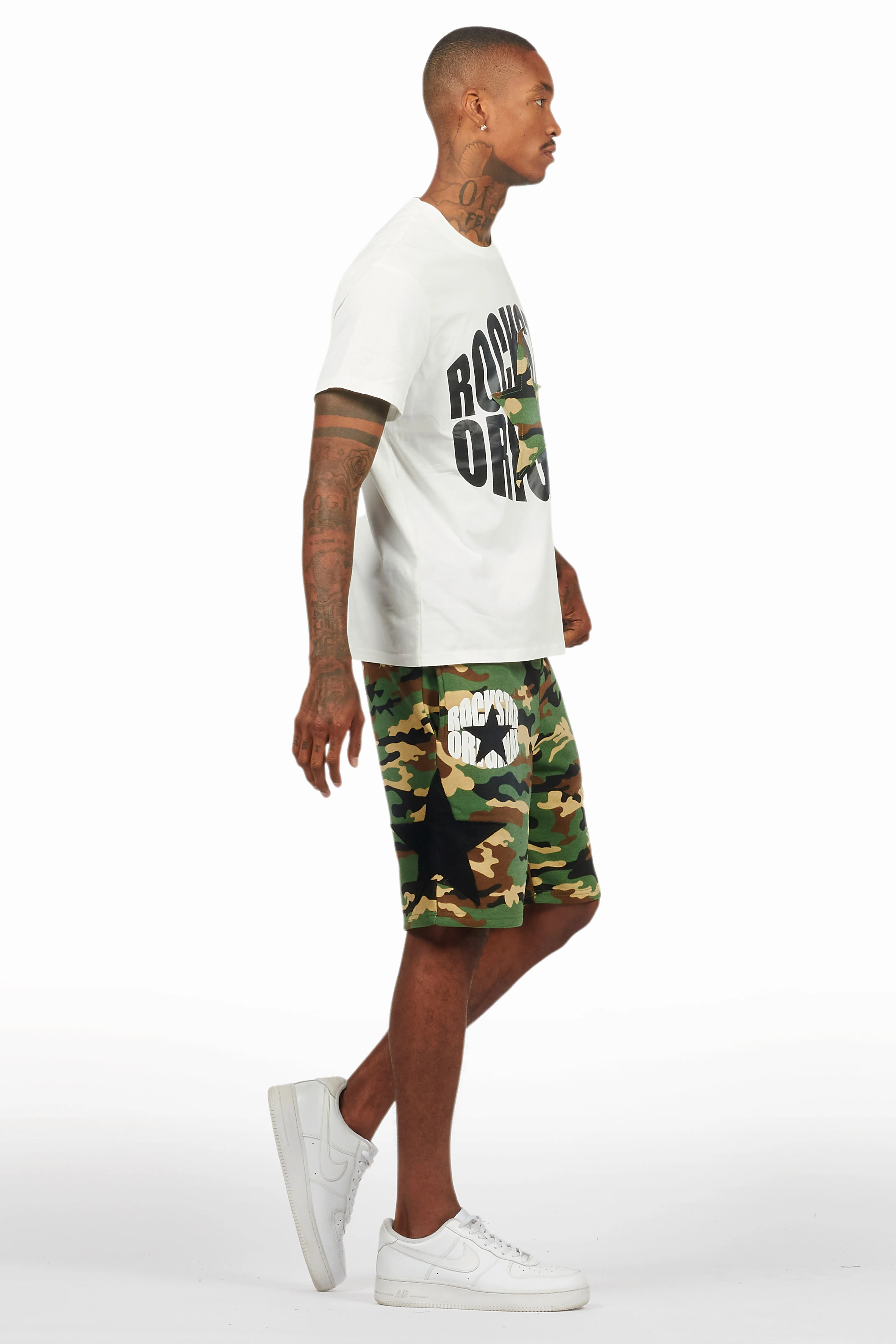 Sarge White/Camo T-Shirt/Short Set - Image 3