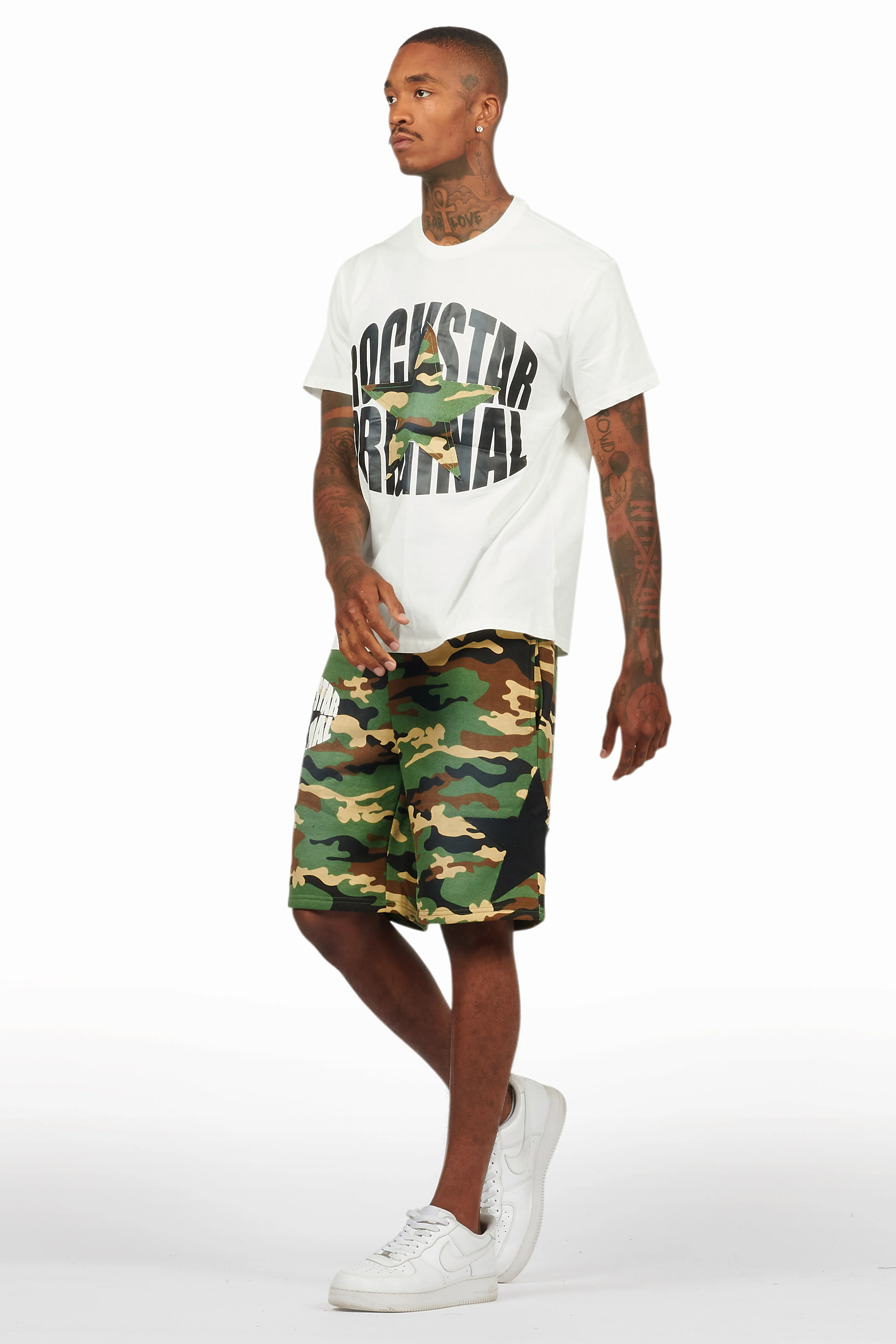 Sarge White/Camo T-Shirt/Short Set - Image 7