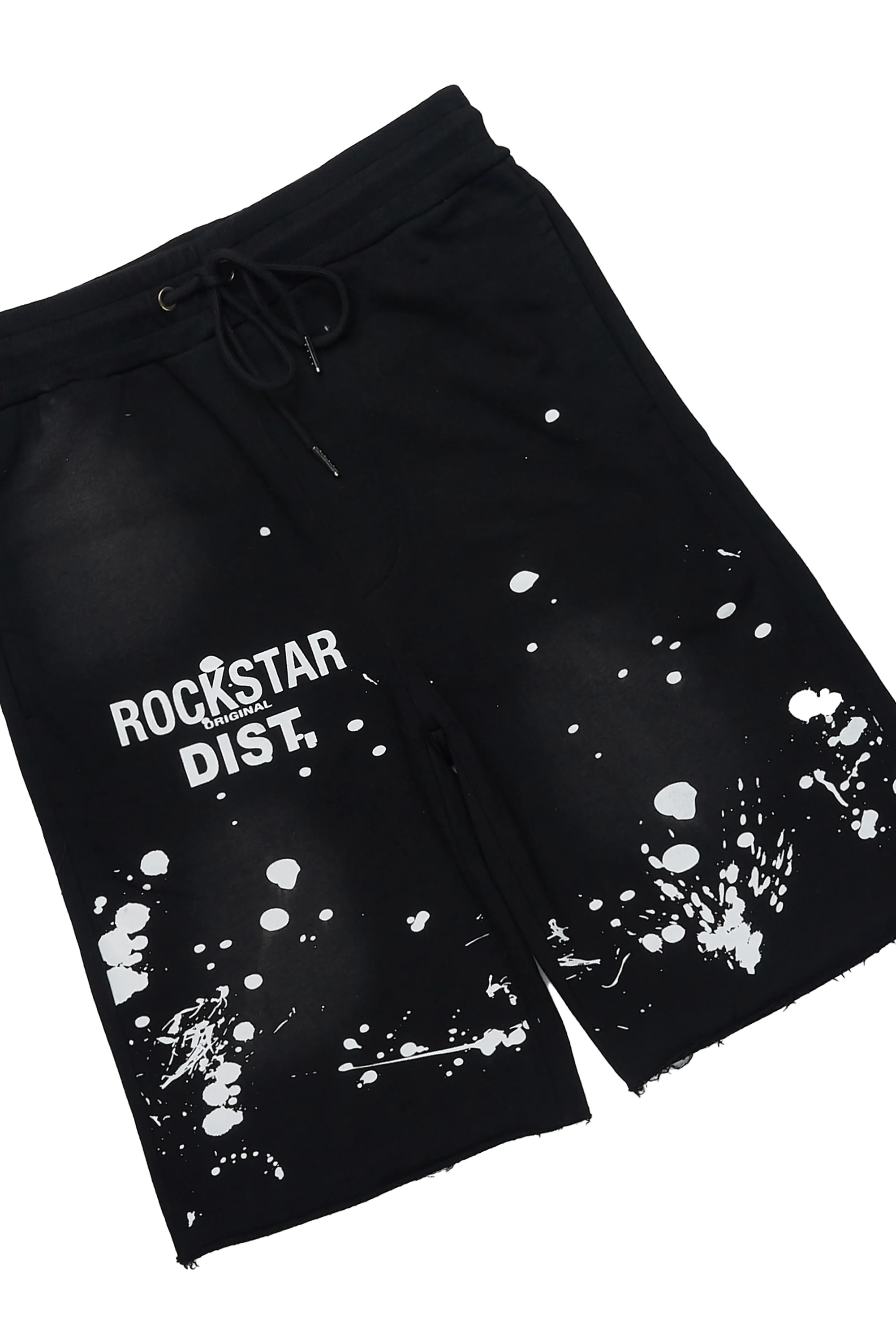 Rafix Black Graphic T-Shirt Short Set - Image 9