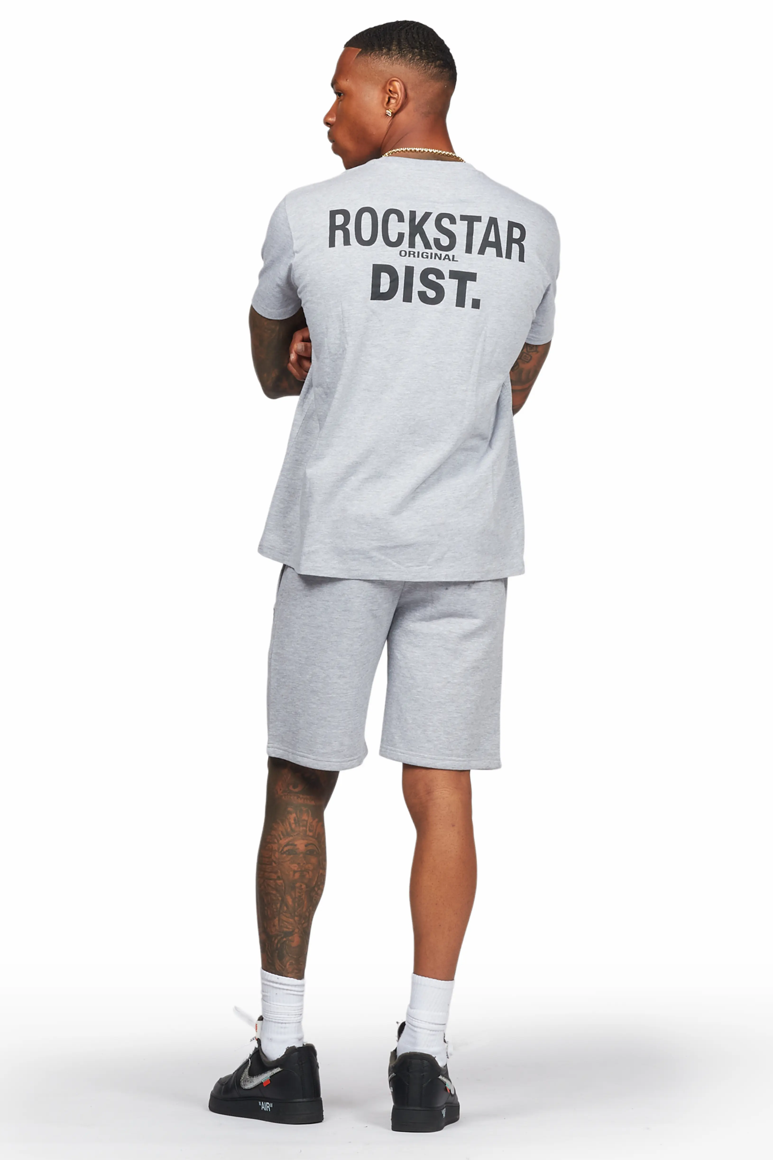 Alpine Heather Grey T-Shirt/Short Set - Image 7
