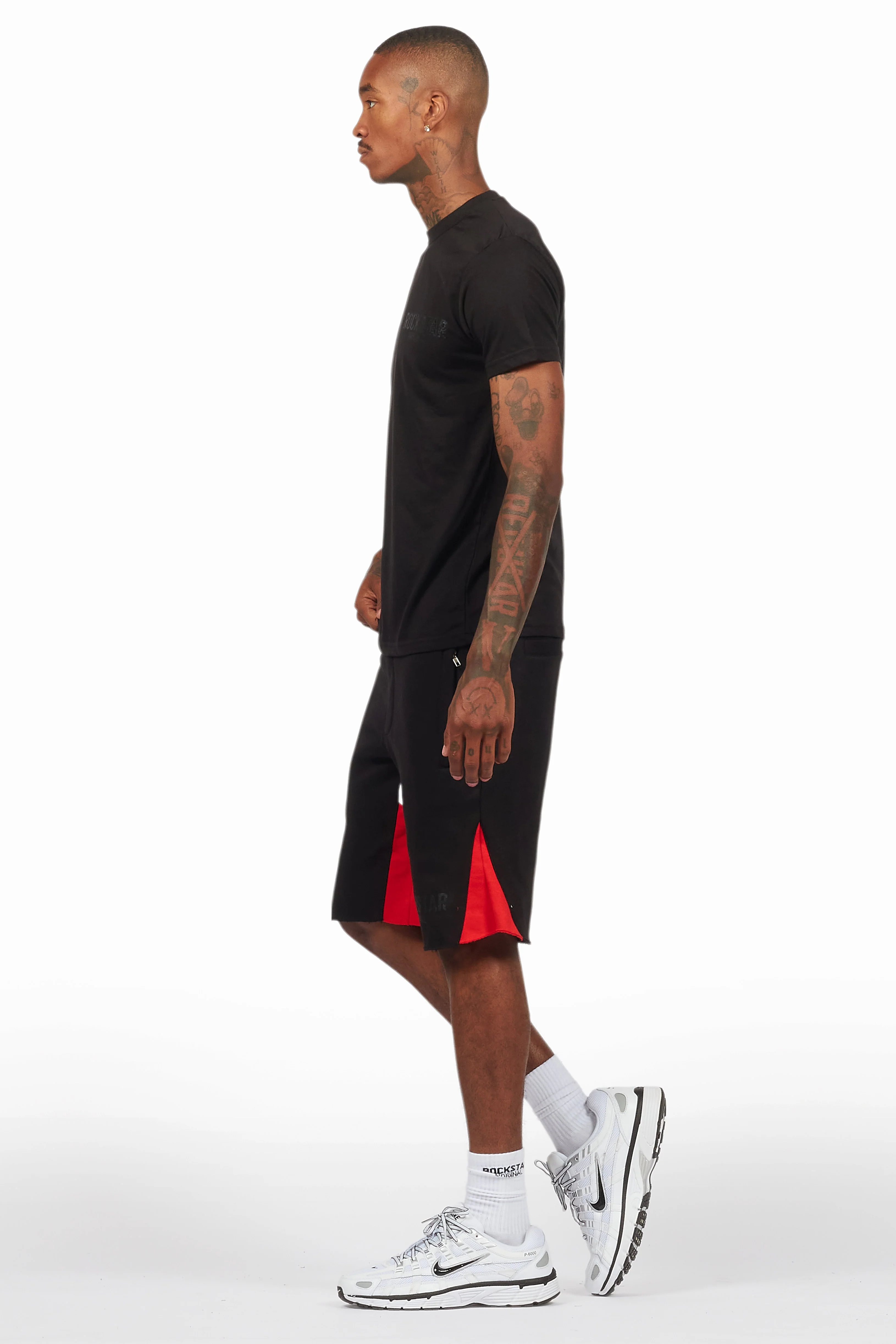 Sana Black Relaxed T-Shirt/Short Set - Image 5