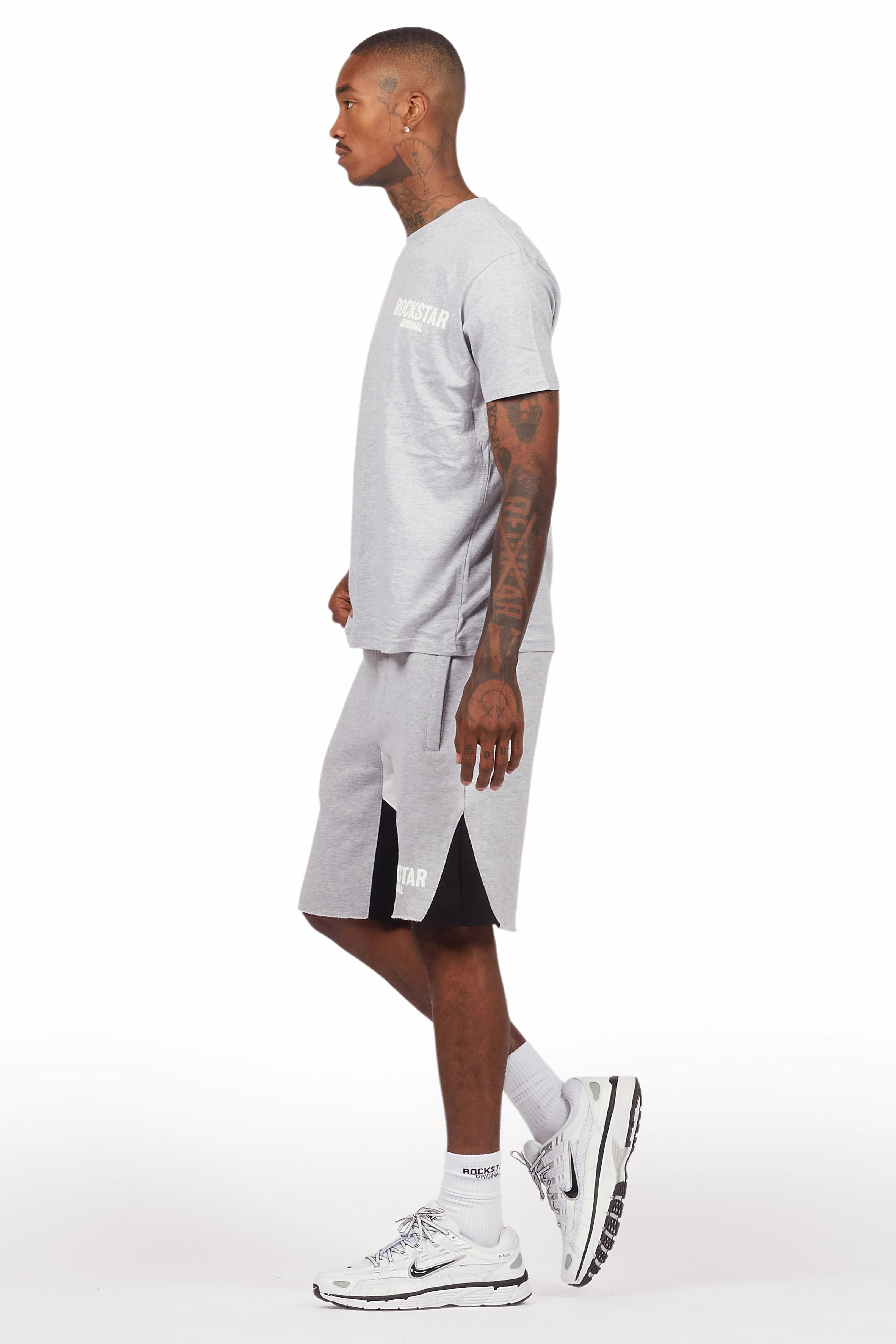 Sana Heather Grey Relaxed T-Shirt/Short Set - Image 11