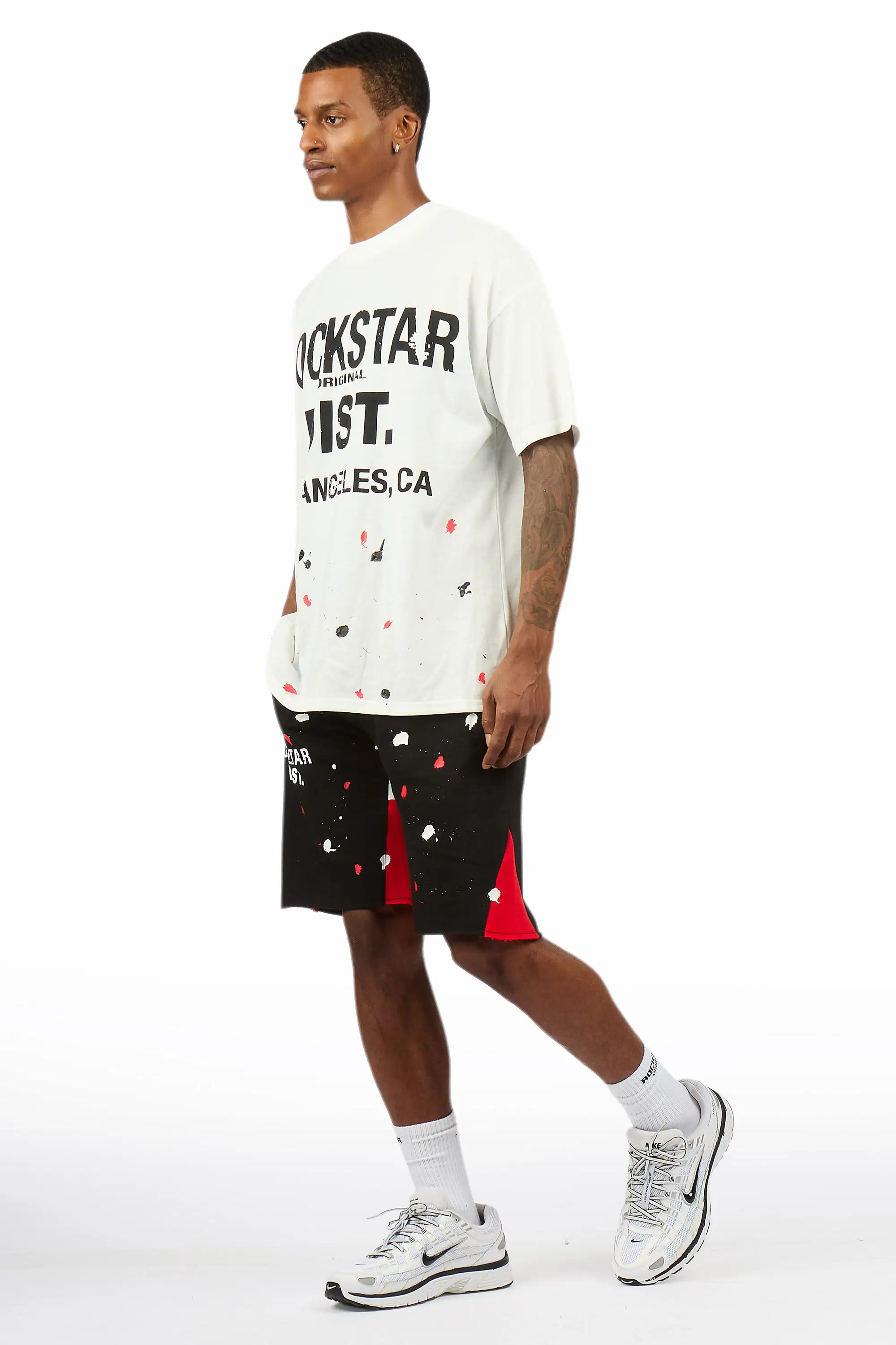 Scottie White/Black Painter T-Shirt/Short Set - Image 5