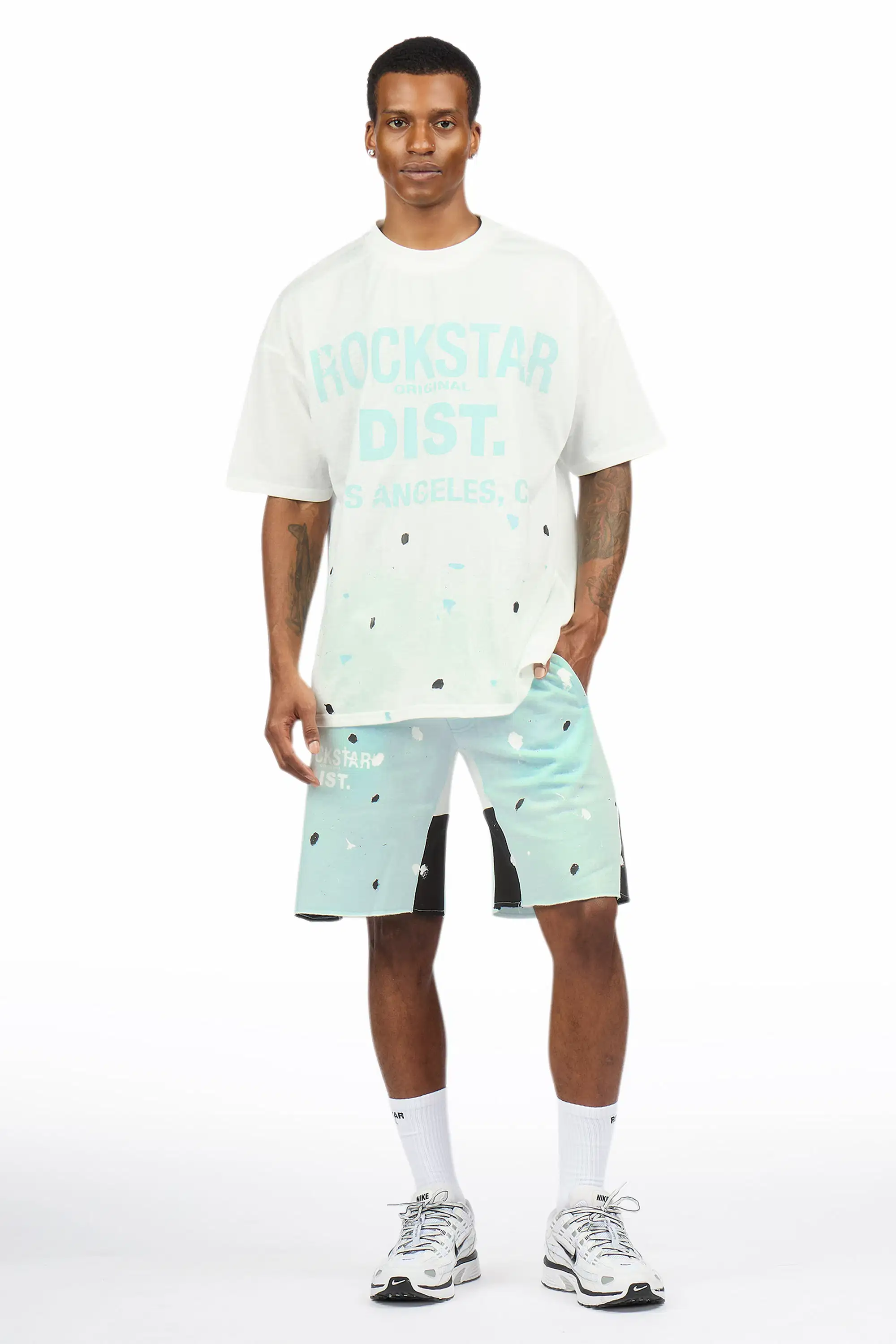 Scottie White/Mint Painter T-Shirt/Short Set - Image 2