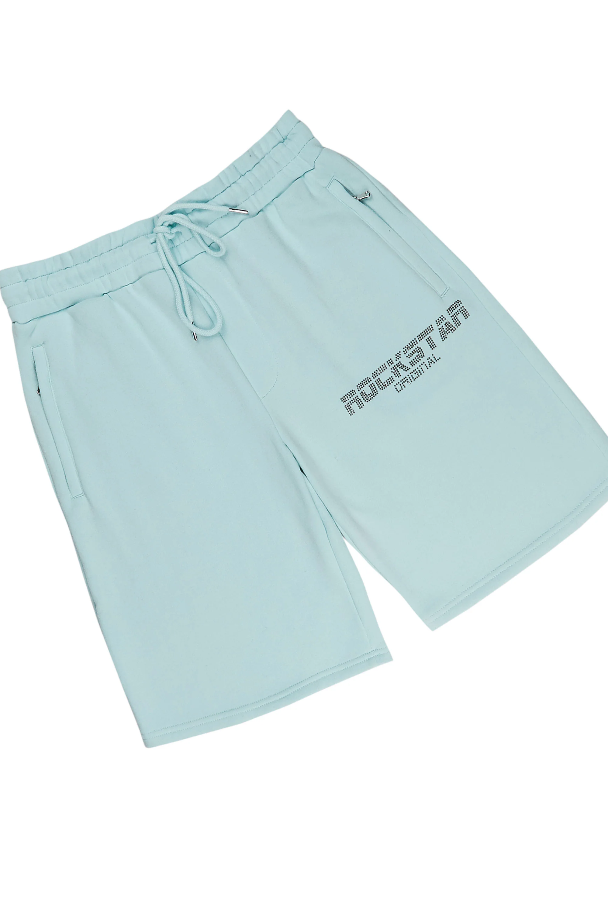 Ocean Aqua Graphic T-Shirt Short Set - Image 3