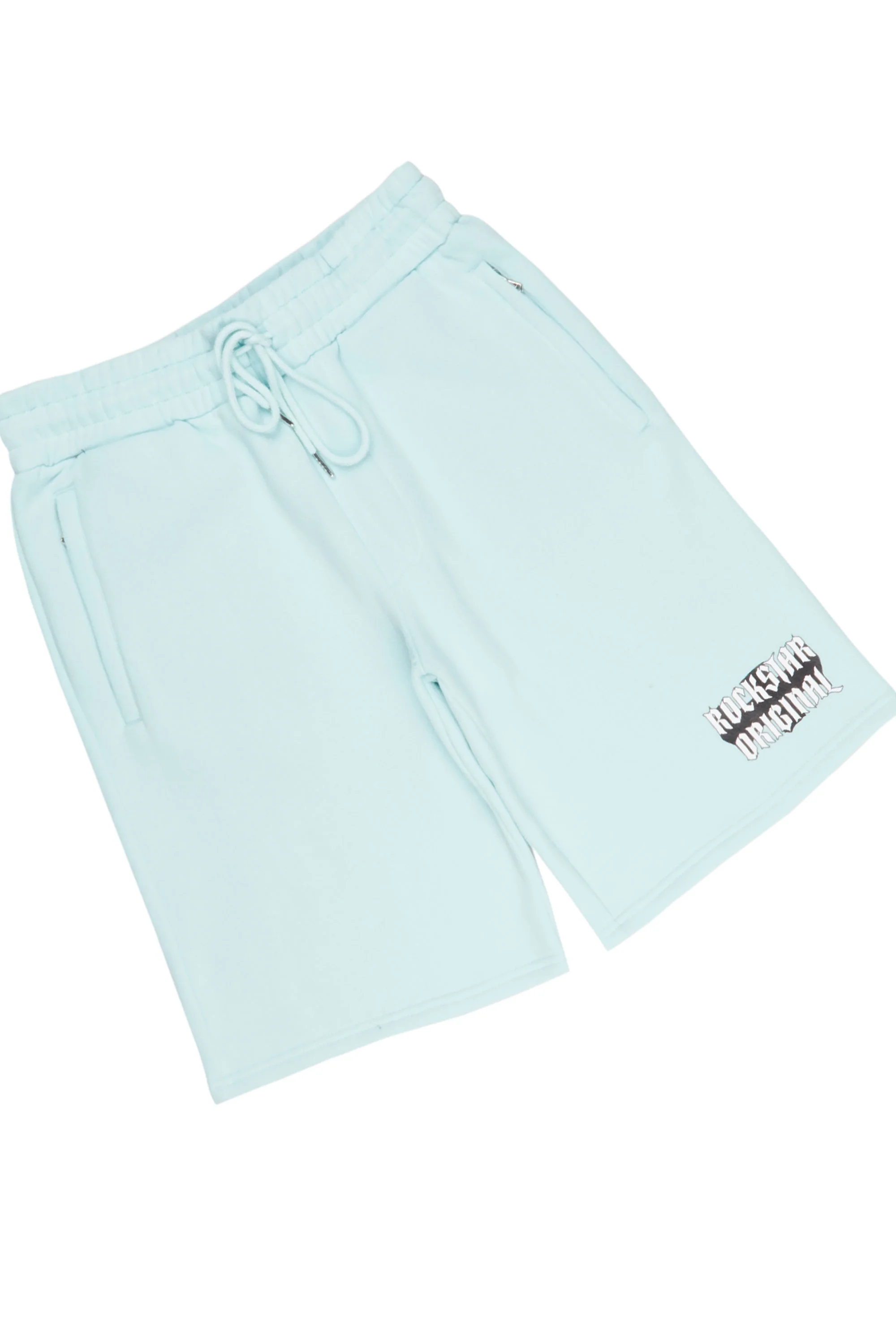Harlee Aqua Graphic T-Shirt Short Set - Image 3