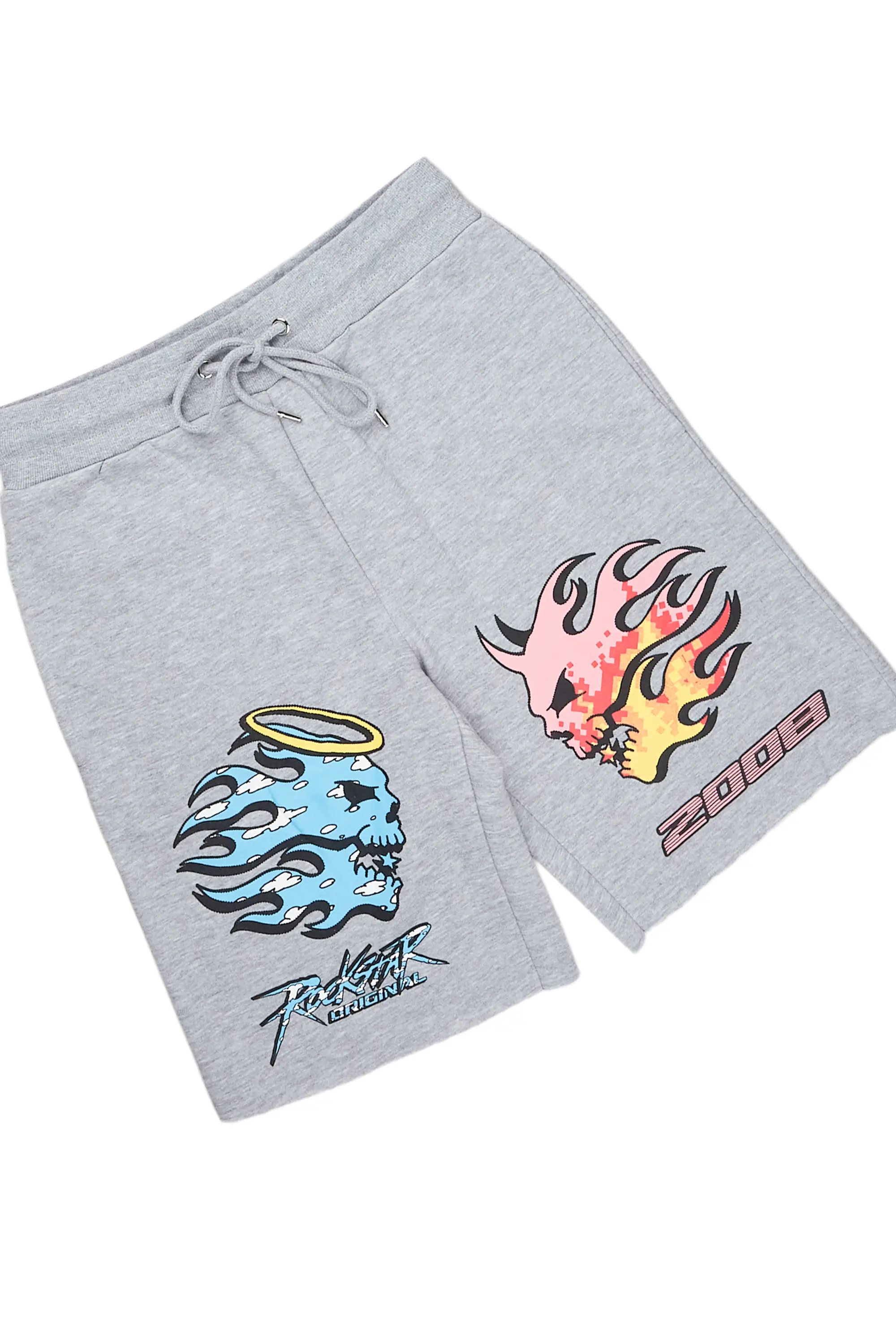 Sky Heather Grey T-Shirt/Short Set - Image 9