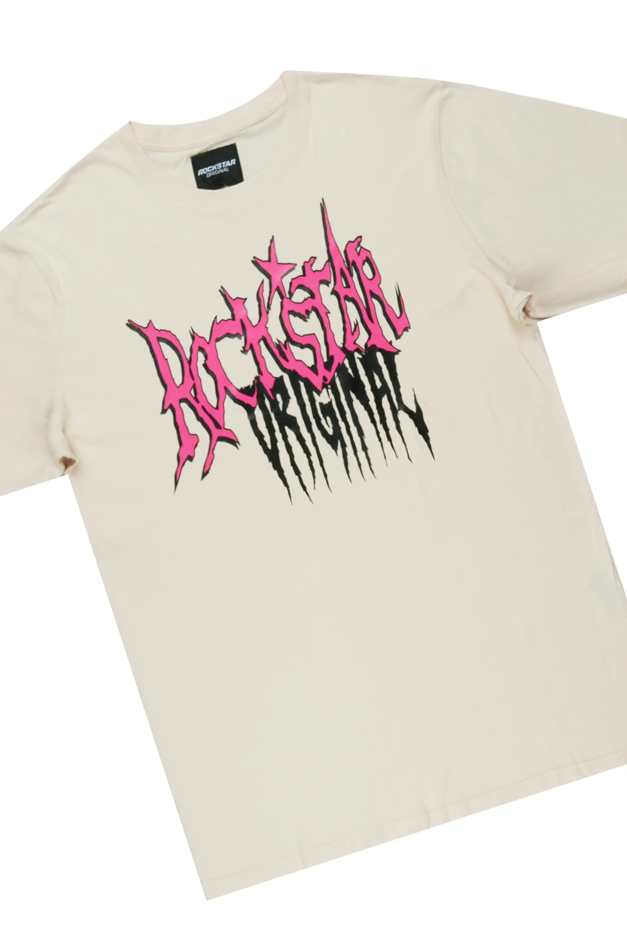 Ashton Beige T-Shirt Short Set - Image 3