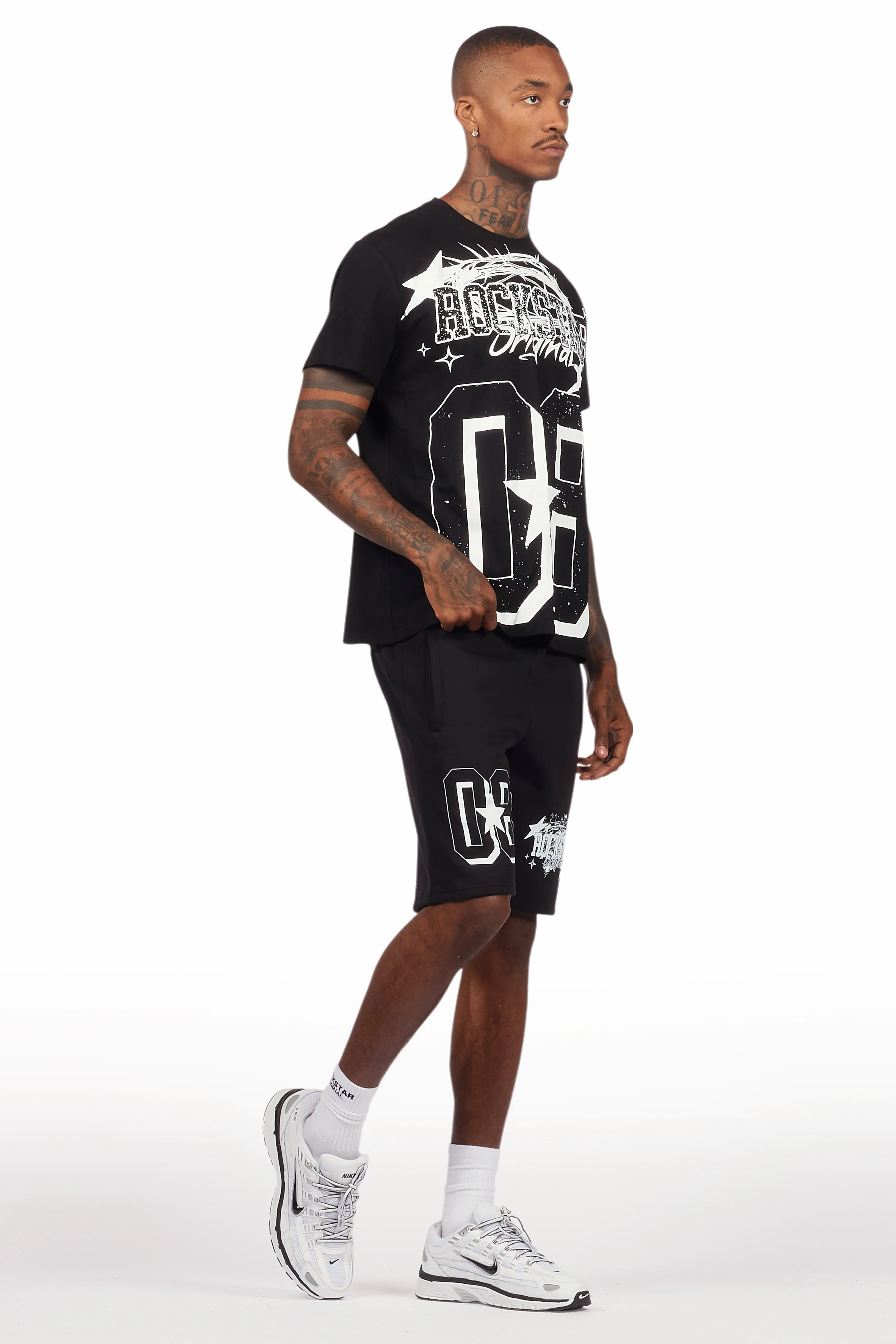 Allstar Black/White T-Shirt Short Set - Image 11