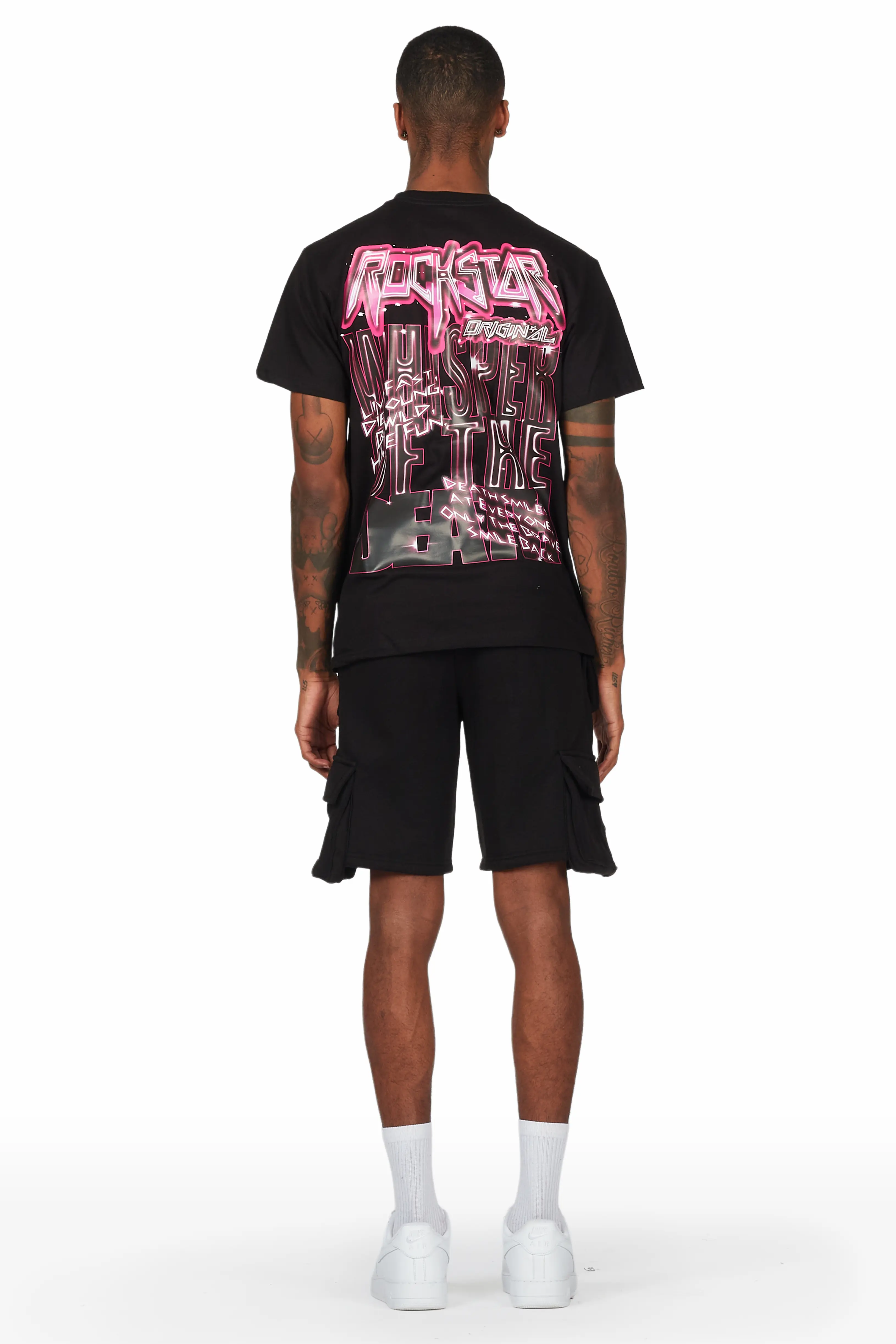Obern Black T-Shirt Short Set - Image 5