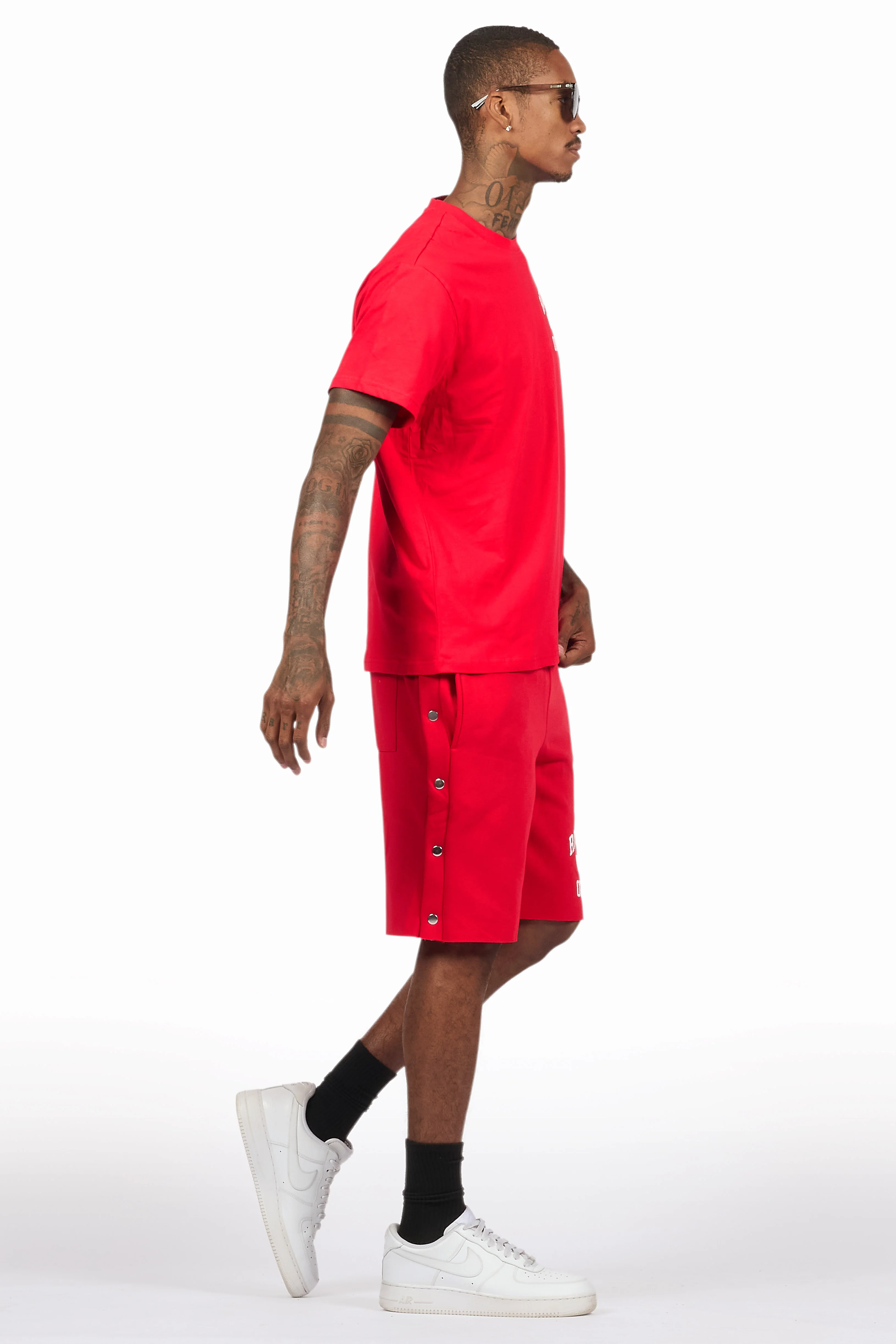 Lex Red T-Shirt/Short Set - Image 3